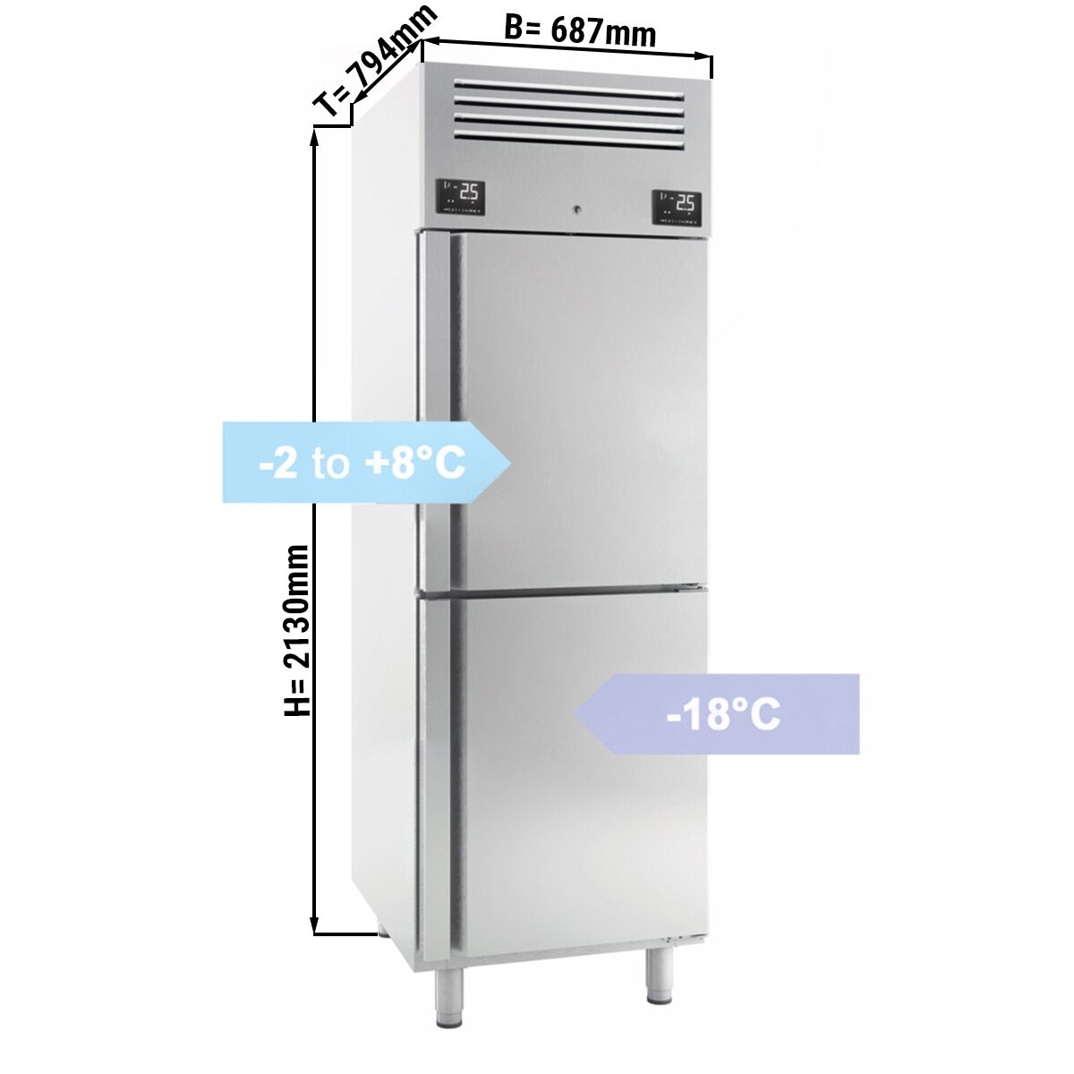 Külmik-sügavkülmik 520L PREMIUM PLUS