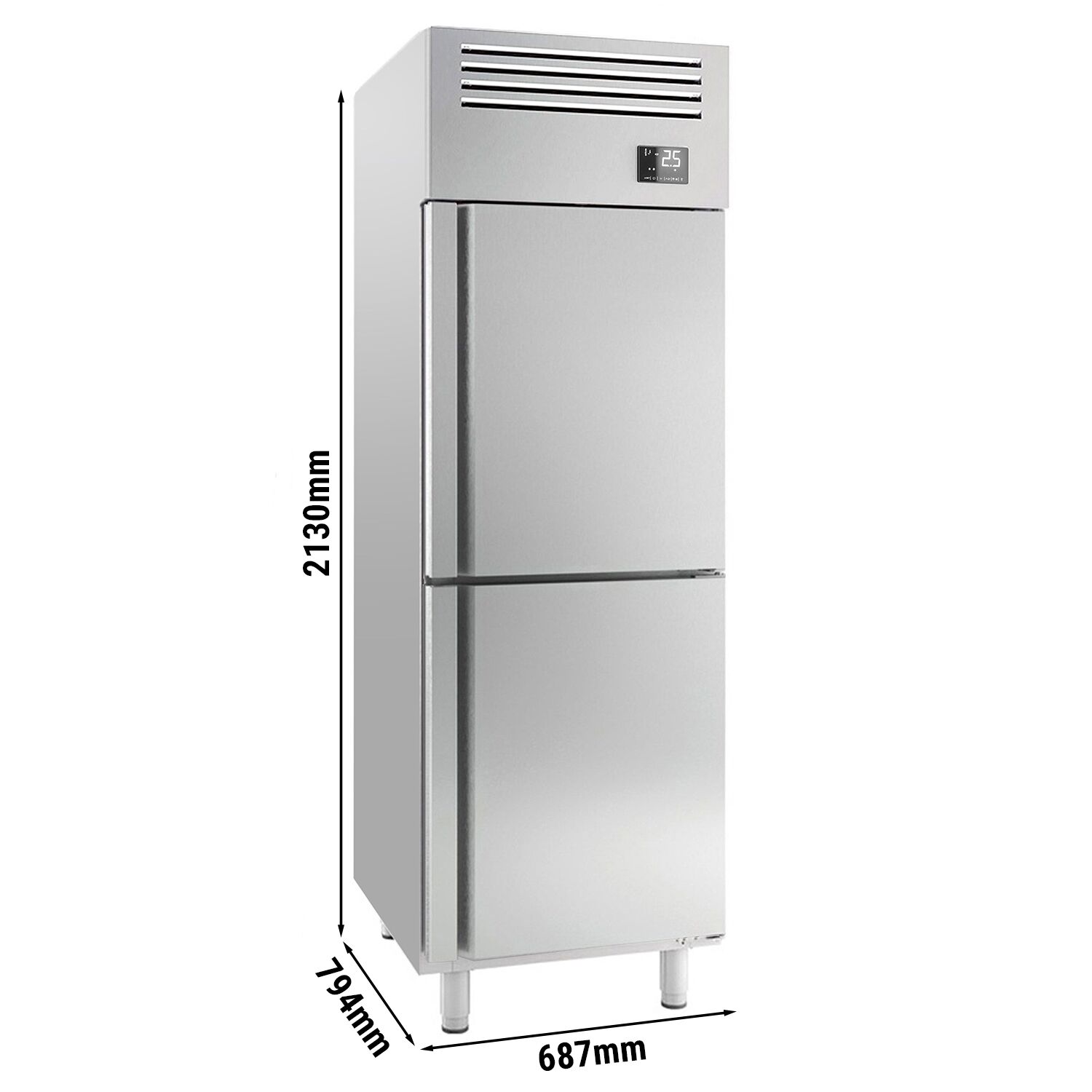 Külmkapp PREMIUM PLUS GN2/1, 560l, 2 poolust