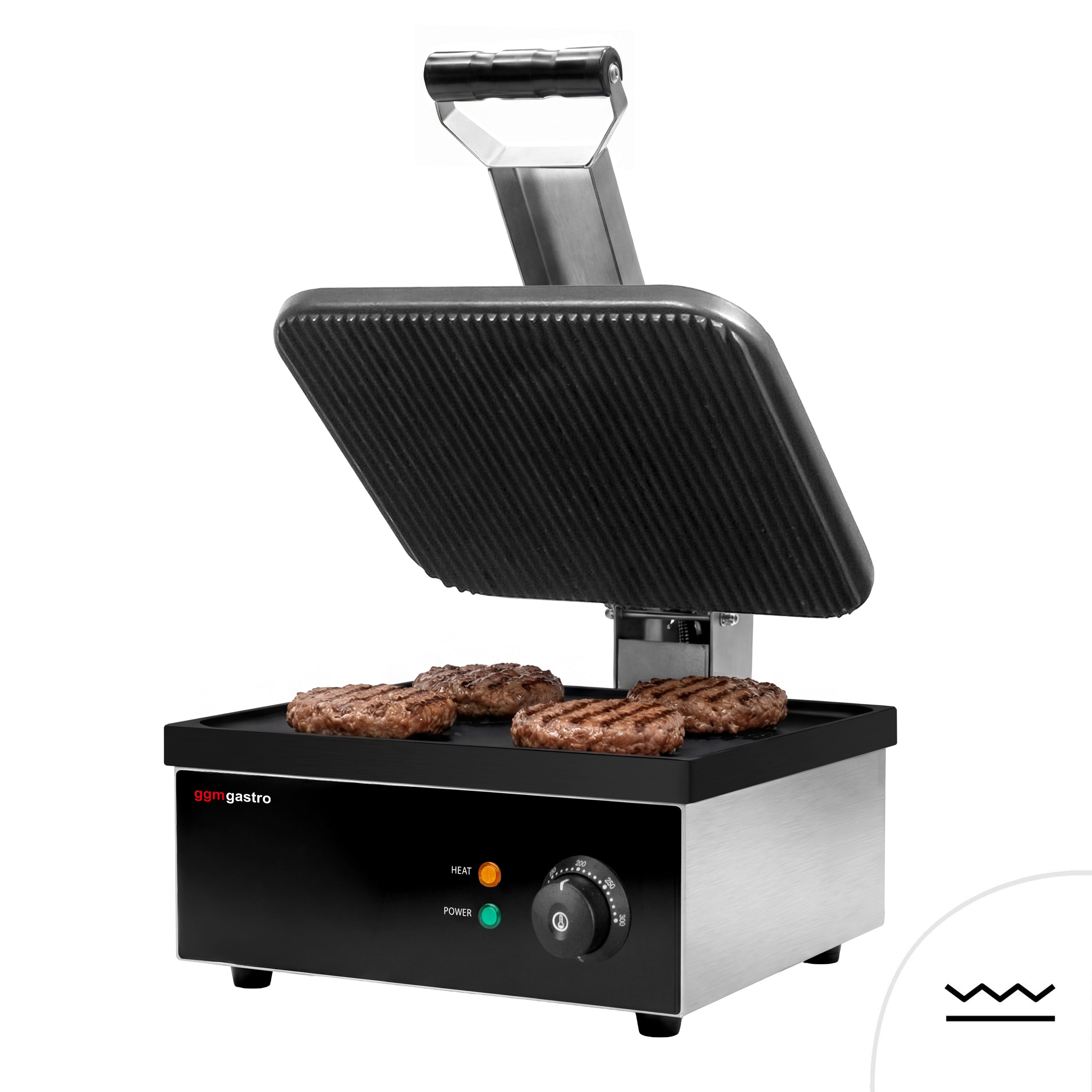 Digitaalne kontaktgrill 2,2kW, ribiline/sile