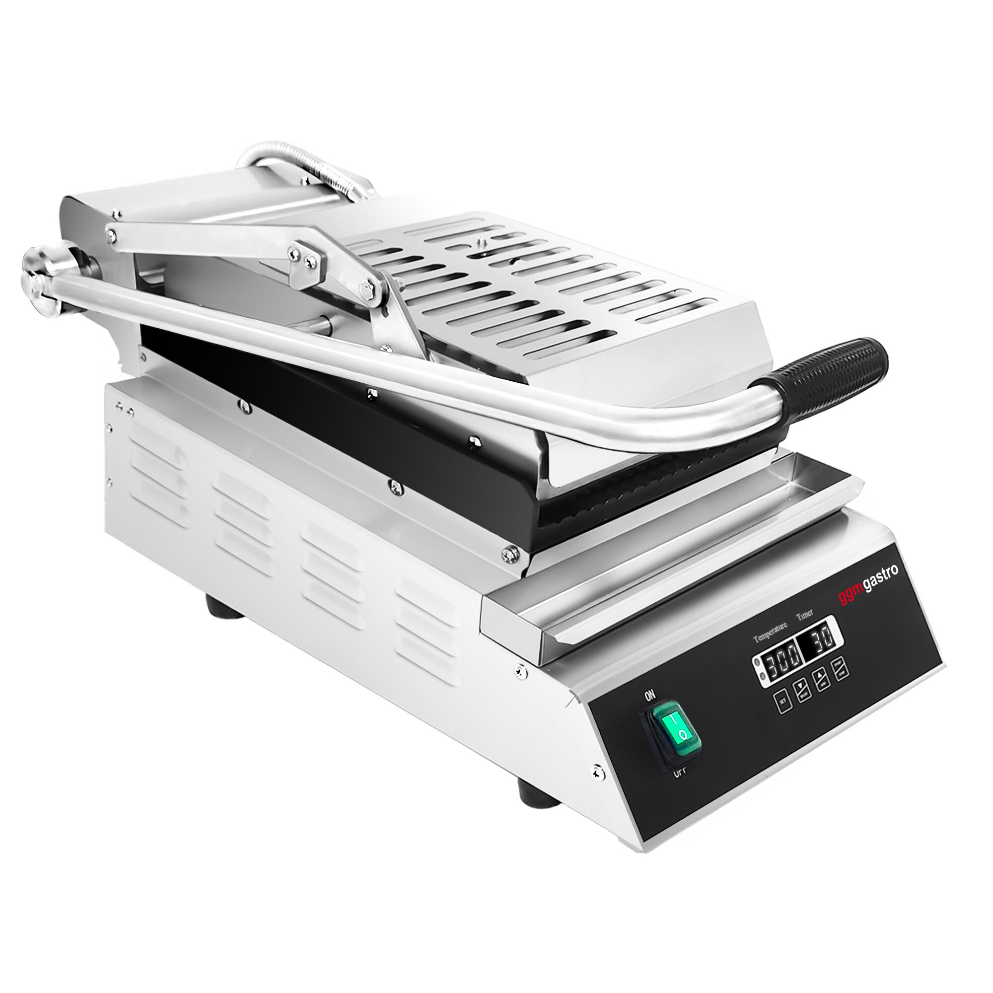 Digitaalne kontaktgrill 2,8kW, ribilised plaadid