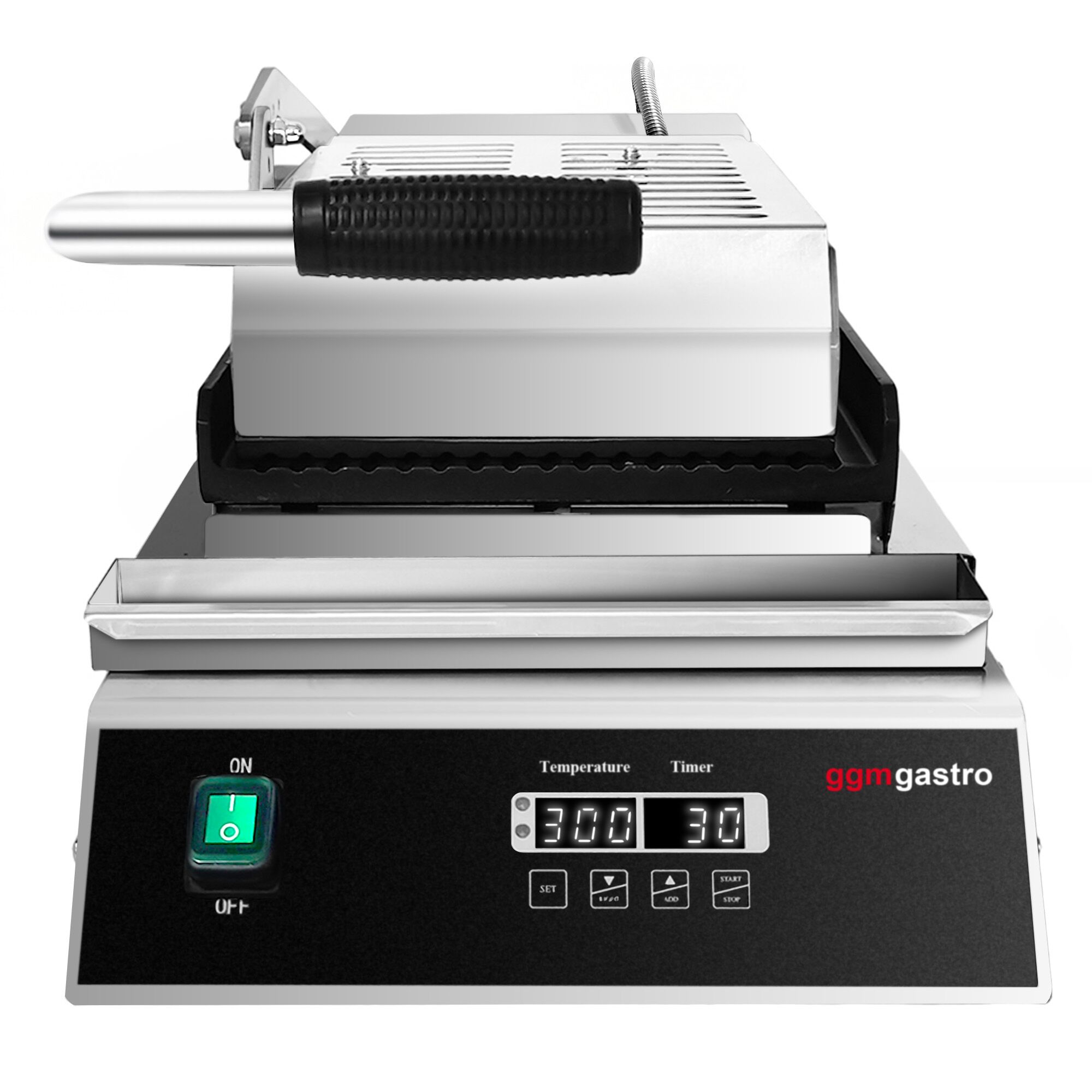 Digitaalne kontaktgrill 2,8kW, ribilised plaadid