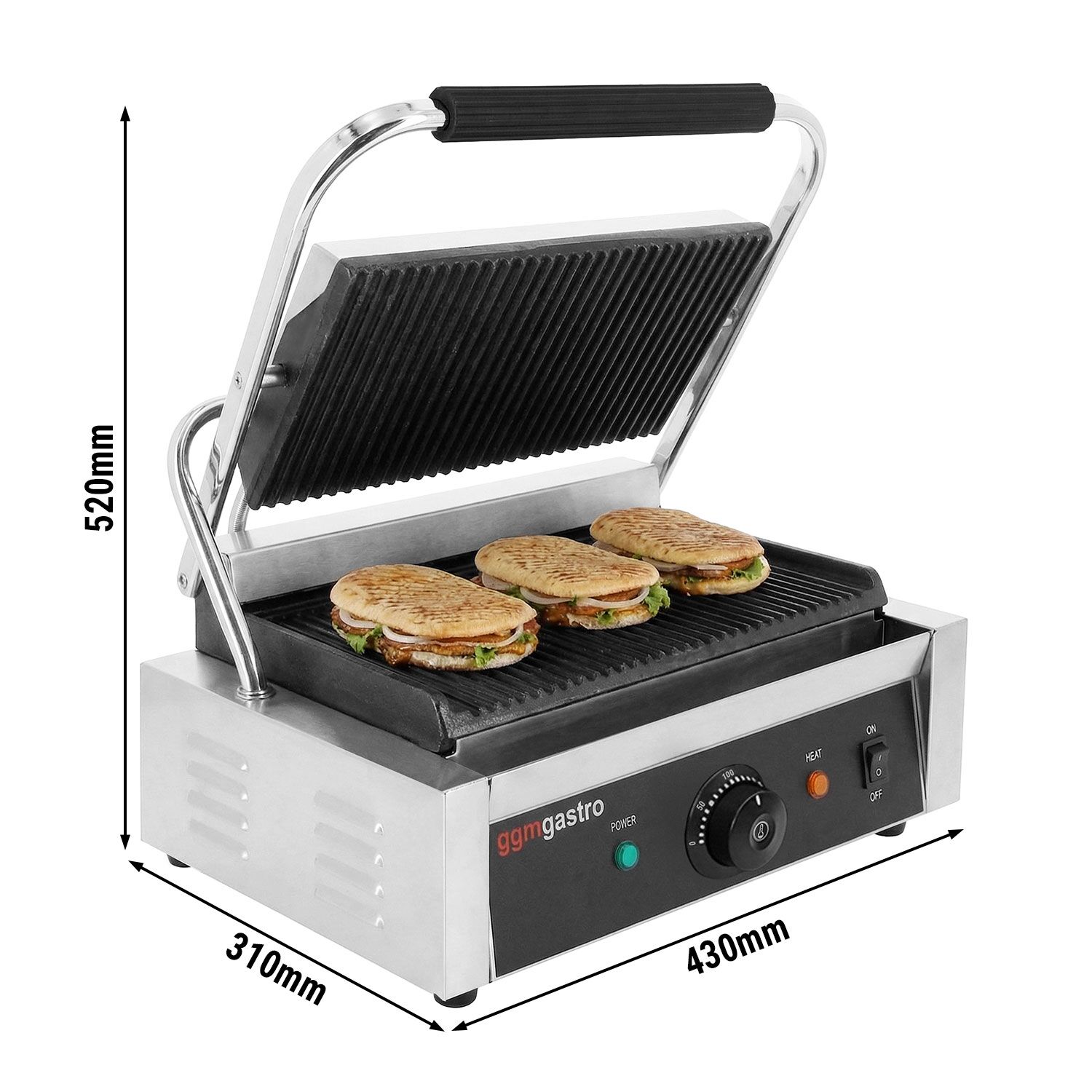 Kontaktgrill ribiline 3kW