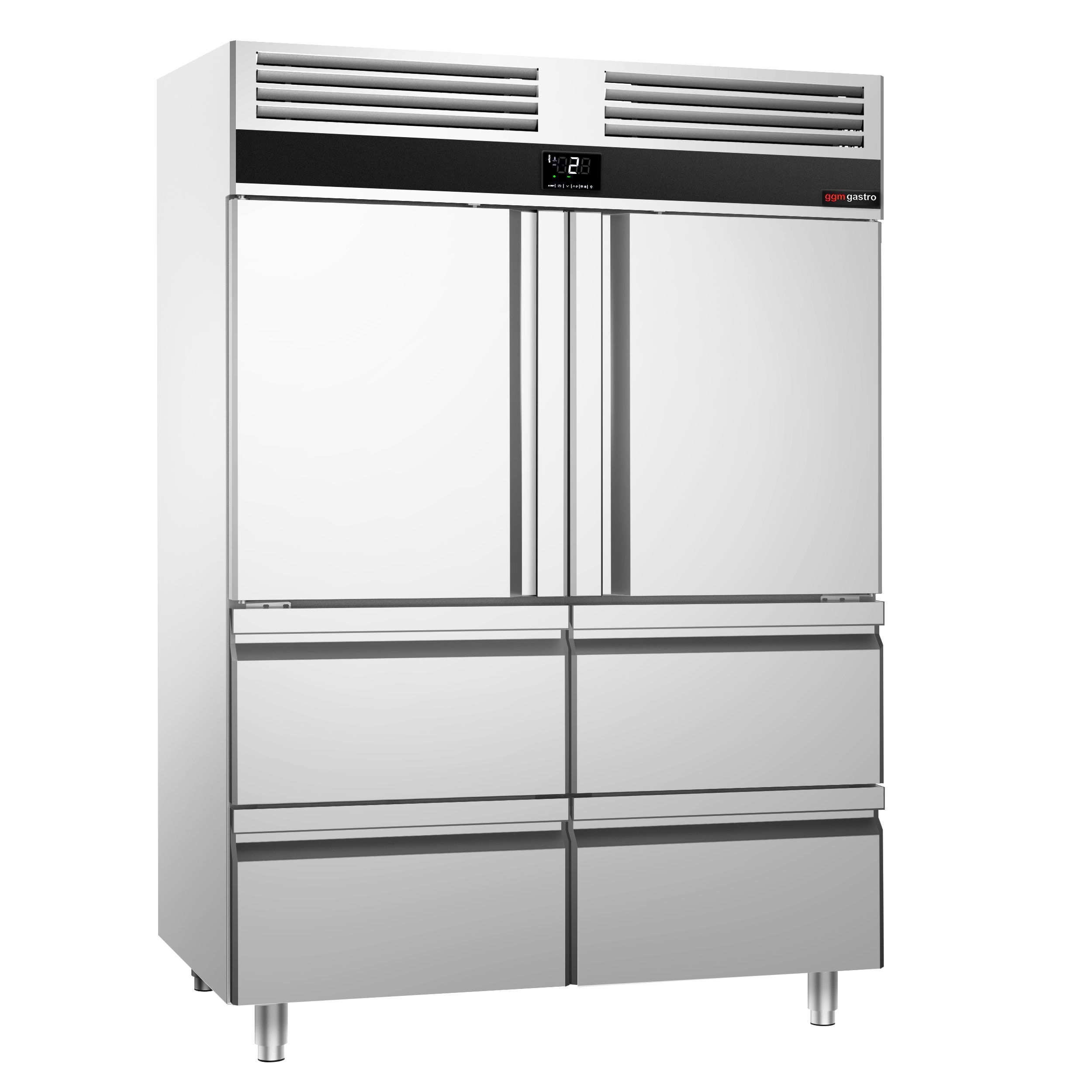 Külmkapp PREMIUM GN2/1, 1400l, 2 poolust+4 sahtlit