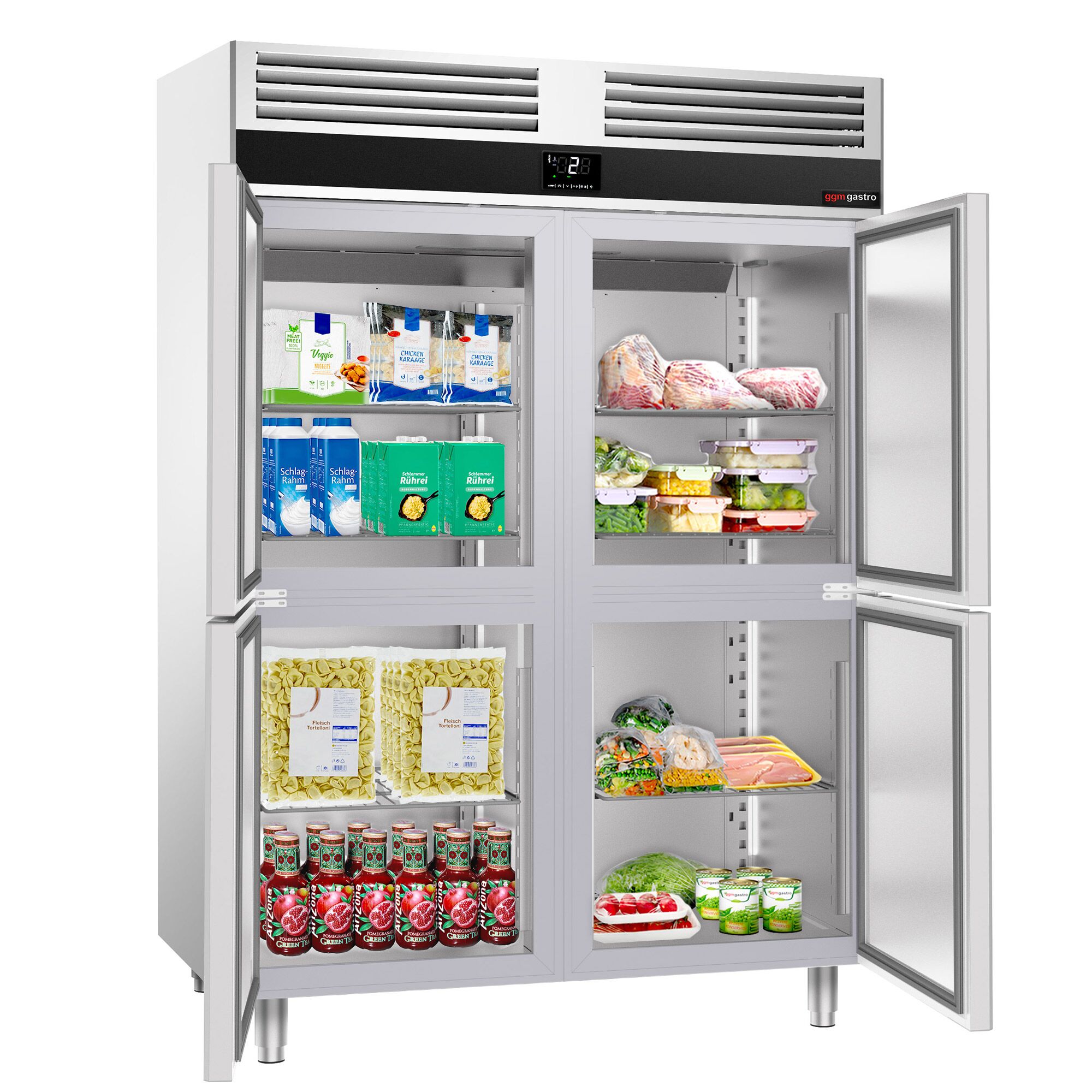 Külmkapp PREMIUM GN2/1, 1400l, 4 poolust