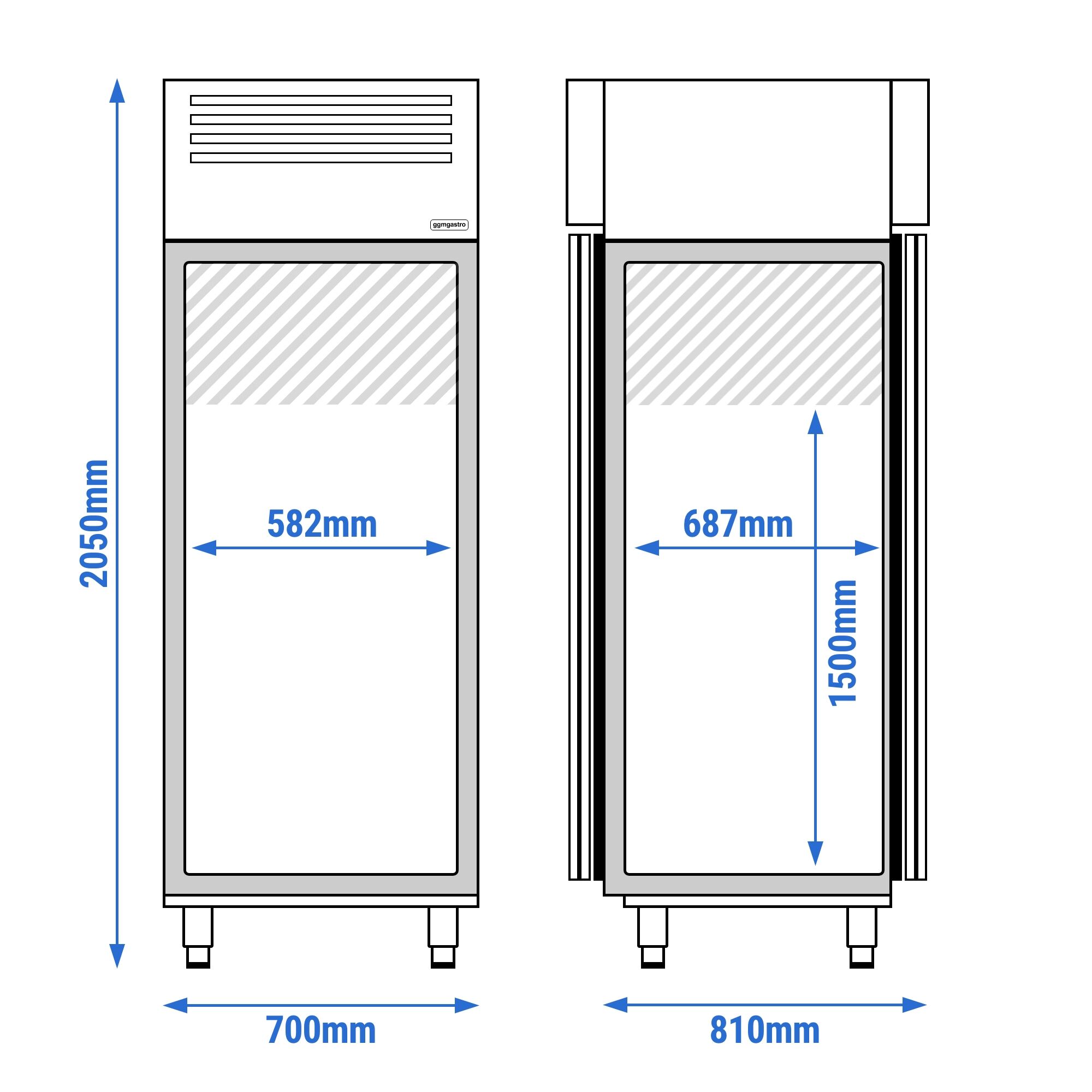Külmkapp PREMIUM GN2/1, 2 ust