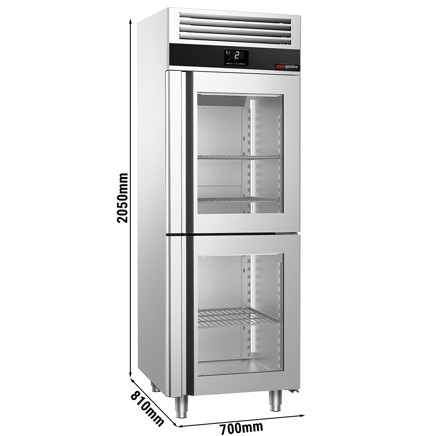 Vitriinkülmik PREMIUM GN2/1, 700l, 2 klaasust