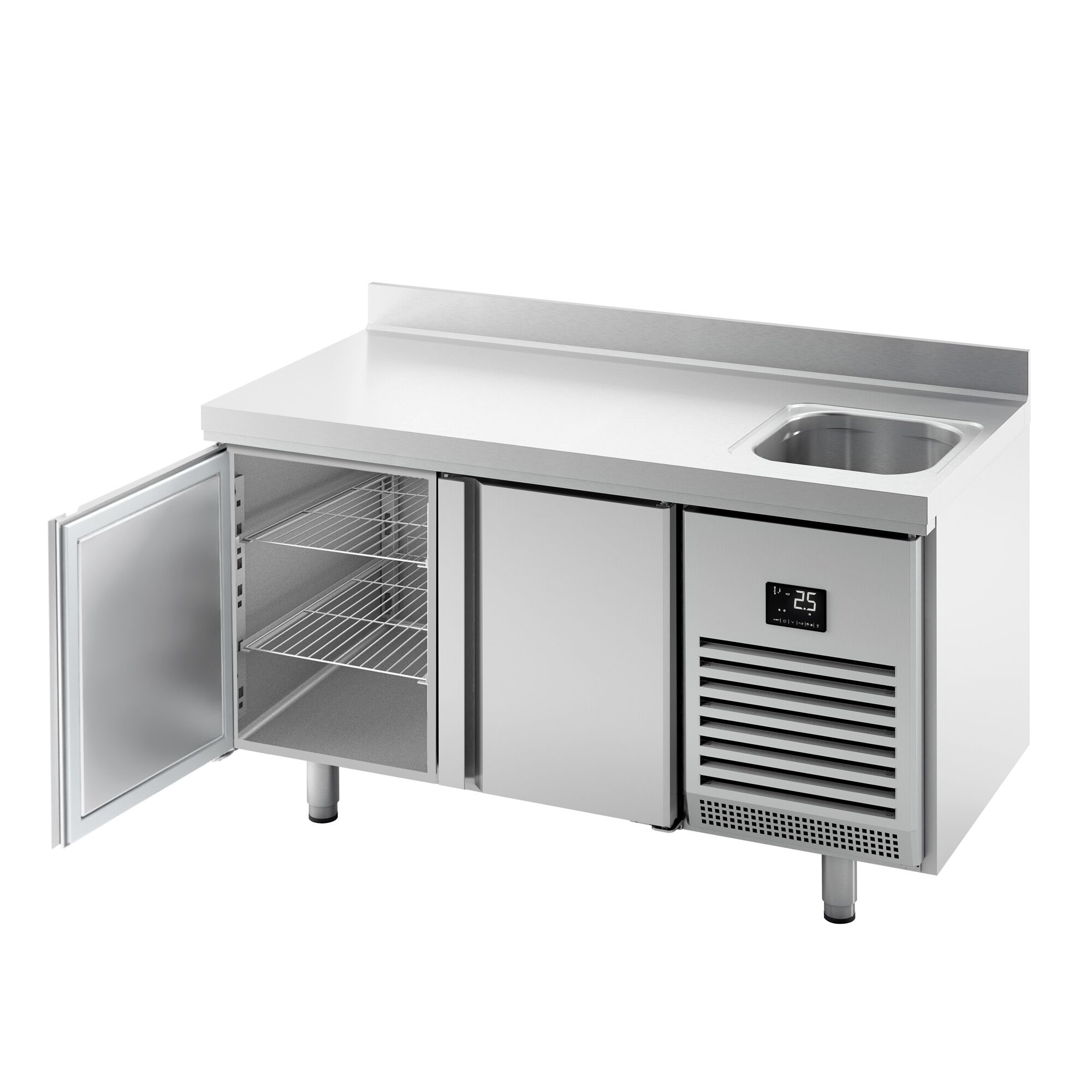Külmlaud valamuga 1468×700mm, 2 ust
