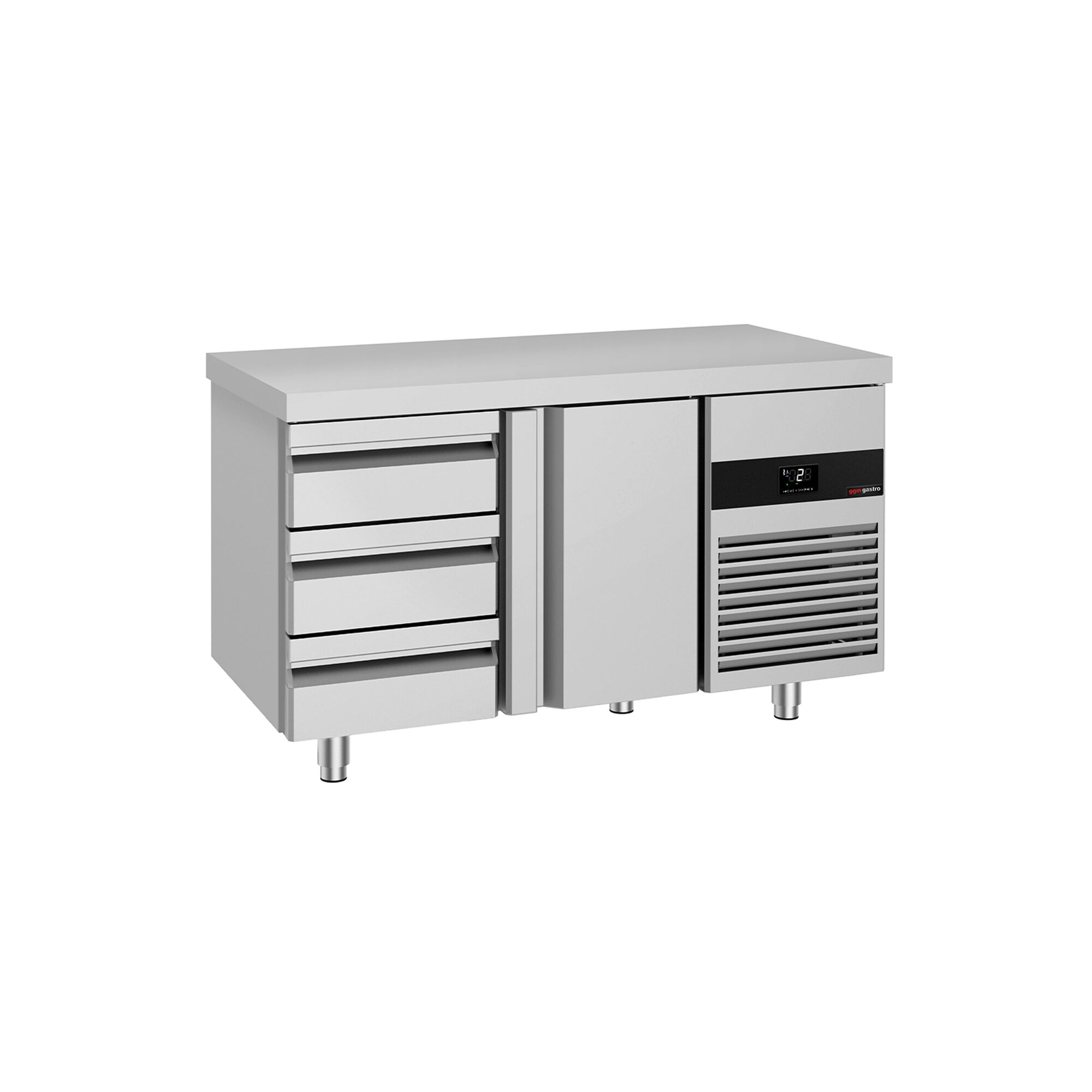 Külmlaud PREMIUM 1400×700mm, 1 uks ja 3 sahtlit
