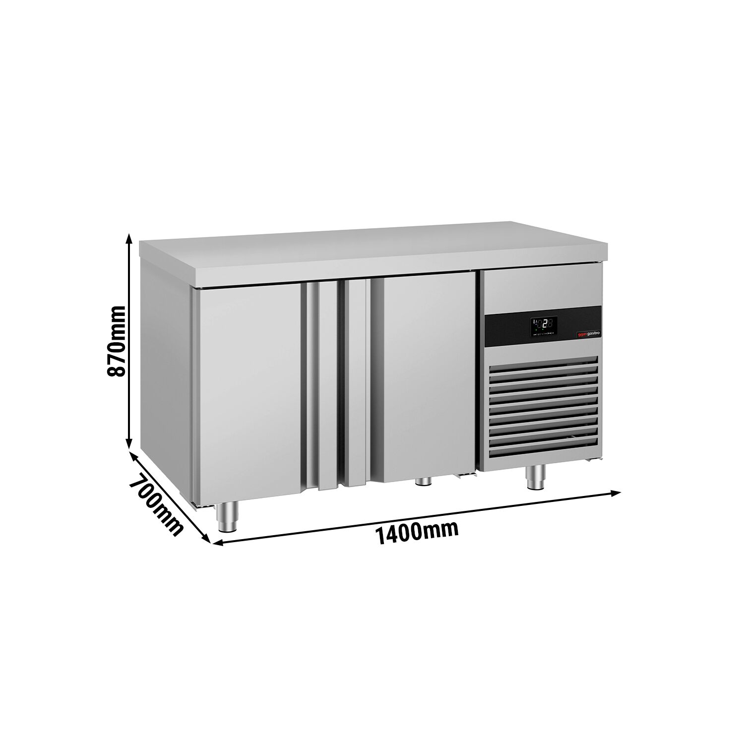 Külmlaud PREMIUM 1400×700mm, 2 ust
