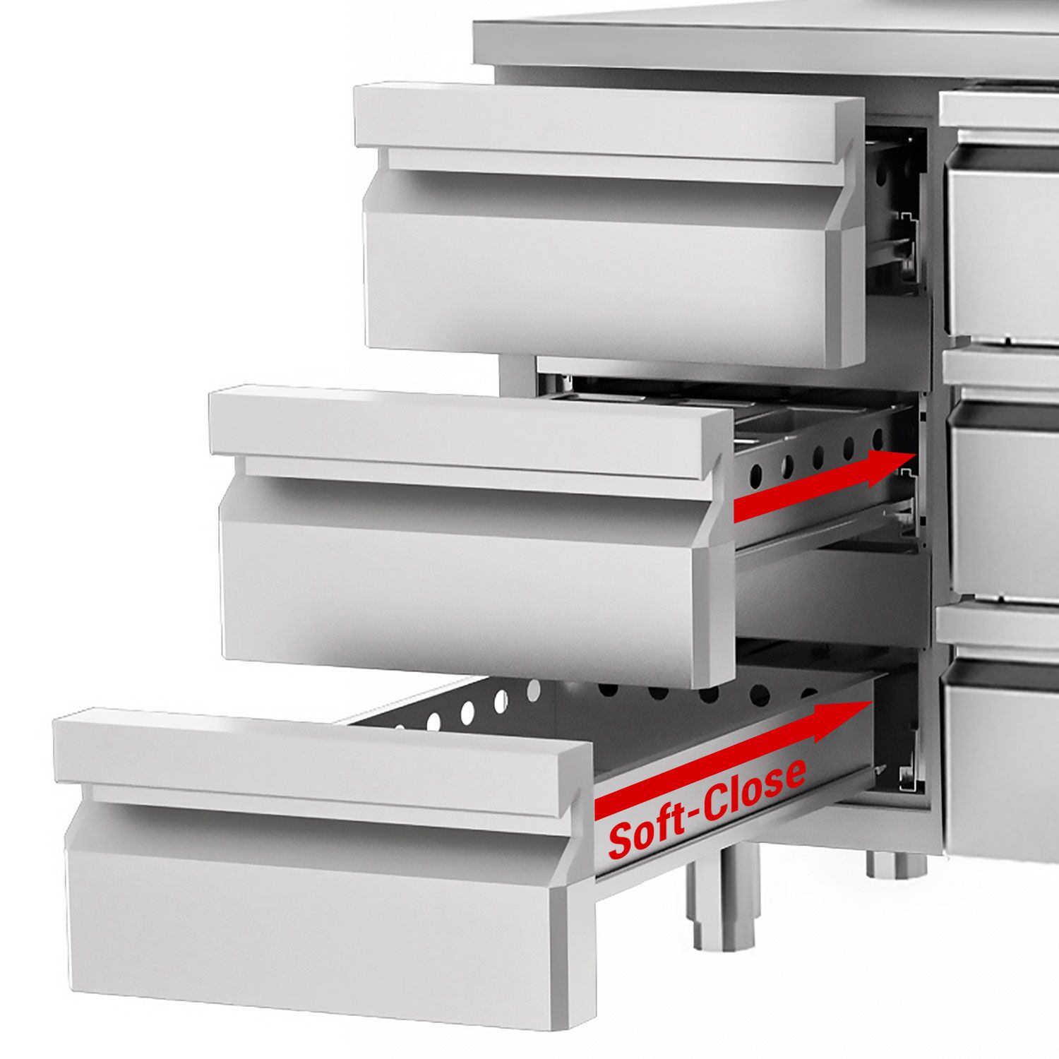 Külmlaud PREMIUM 1400×700mm, 6 sahtlit