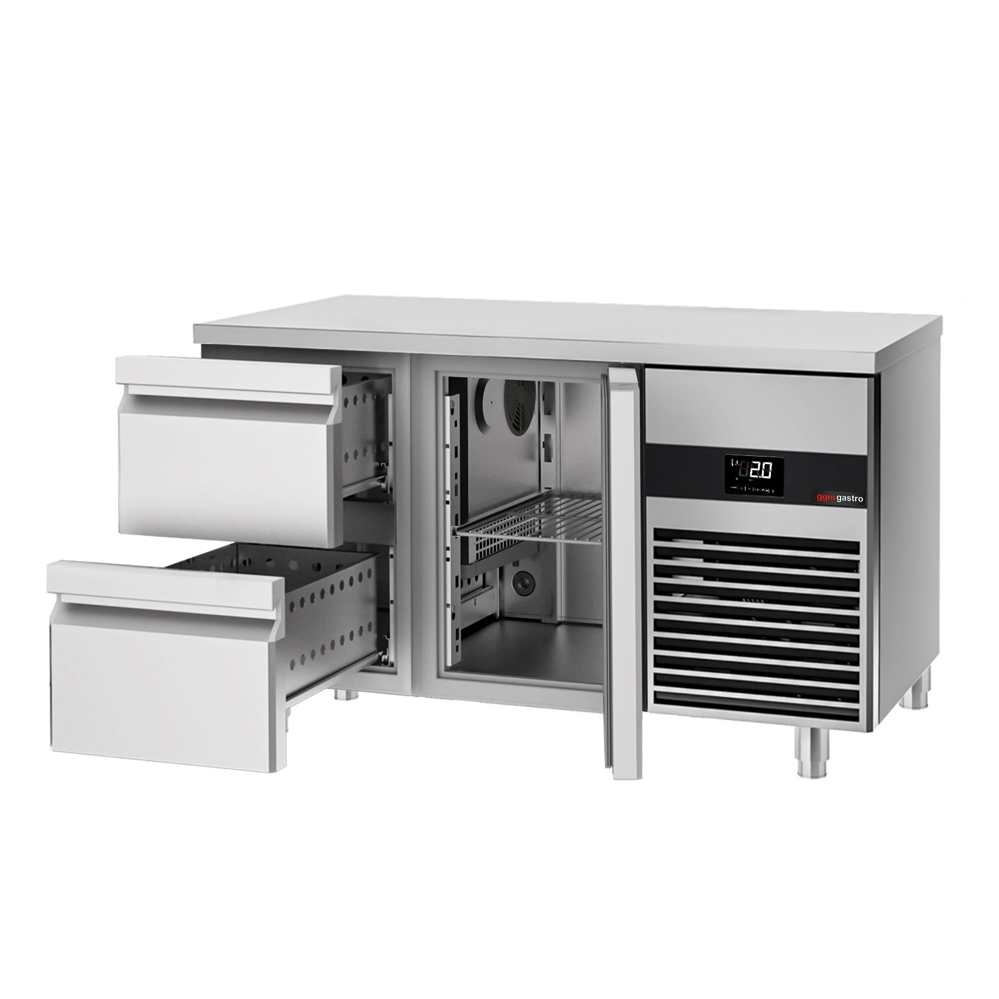 Külmlaud PREMIUM 1400×700mm, 1 uks ja 2 sahtlit
