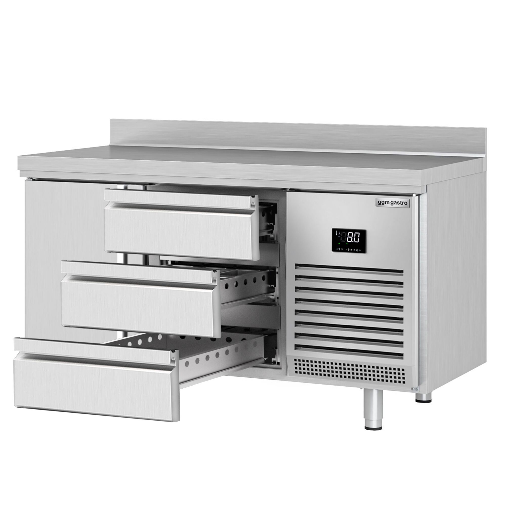 Külmlaud PREMIUM PLUS 1468×600mm, 1 uks ja 3 sahtlit