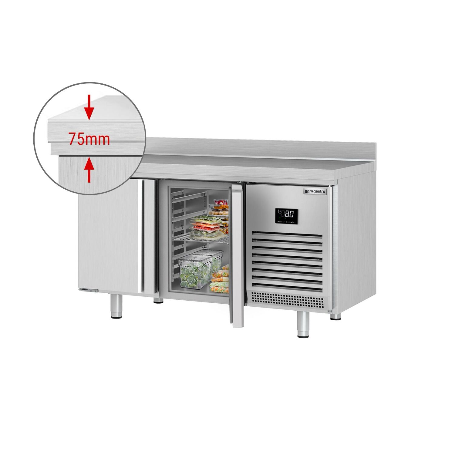 Külmlaud PREMIUM PLUS 1468×600mm, 2 ust