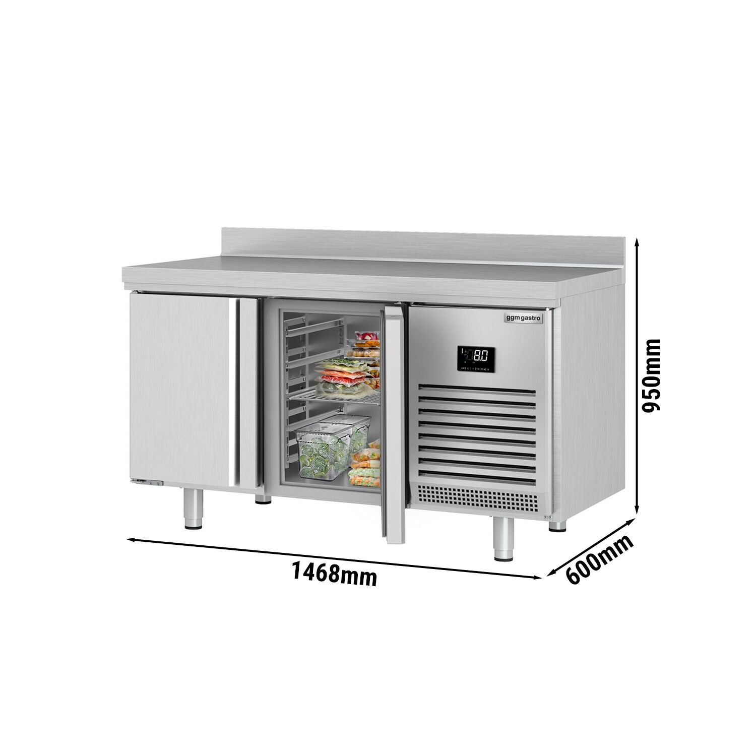 Külmlaud PREMIUM PLUS 1468×600mm, 2 ust