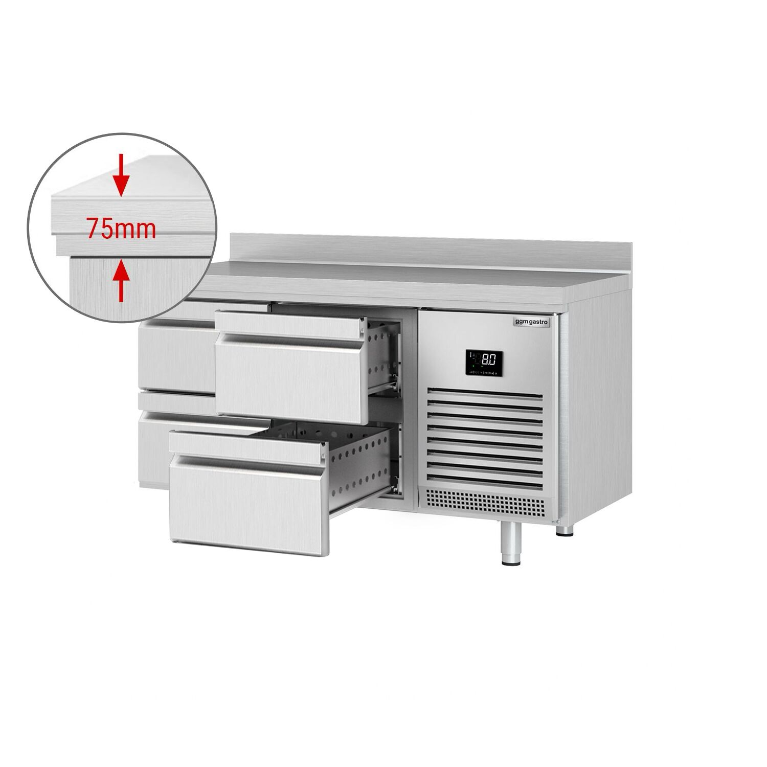 Külmlaud PREMIUM PLUS 1468×700mm, 4 sahtlit
