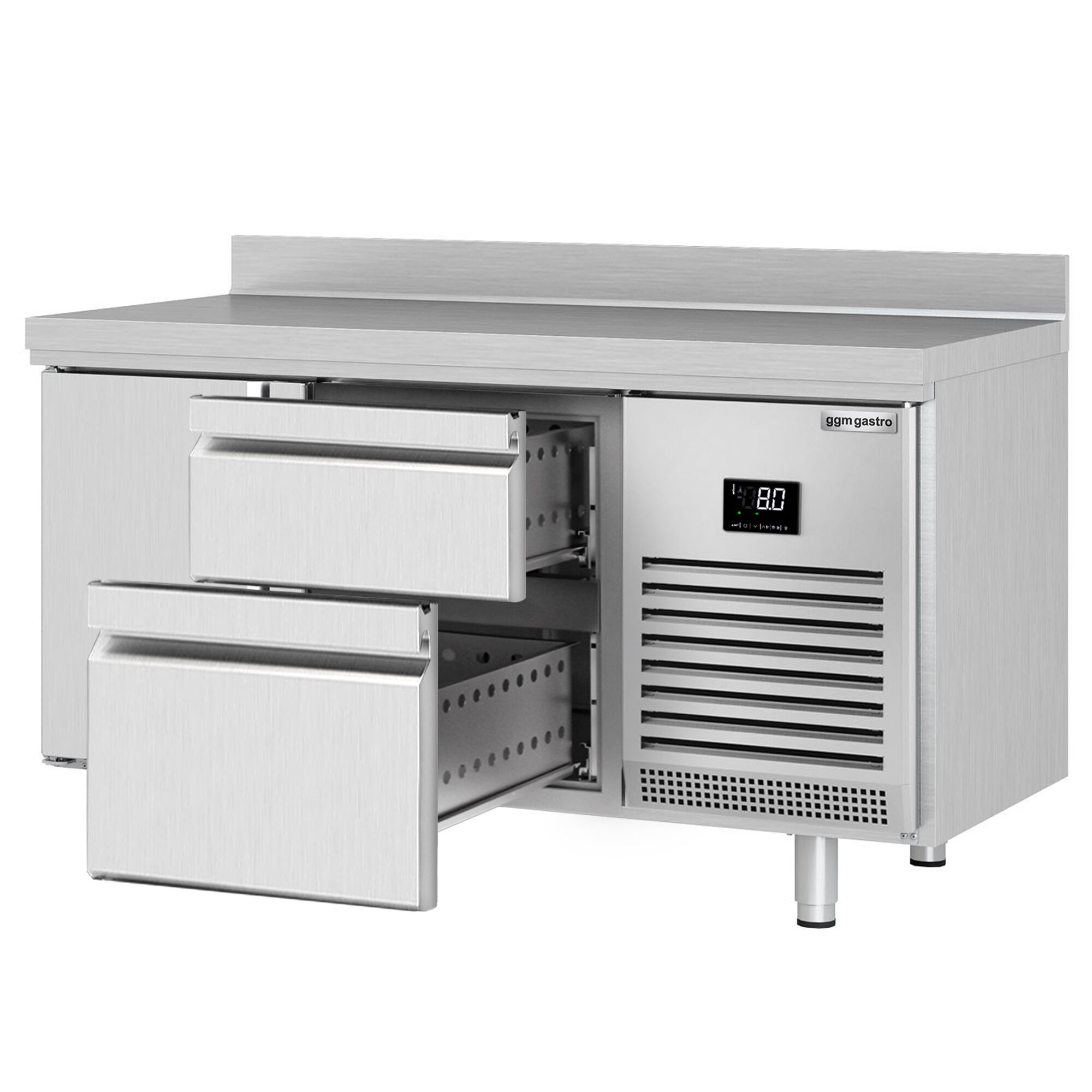Külmlaud PREMIUM PLUS 1468×700mm, 1 uks ja 2 sahtlit