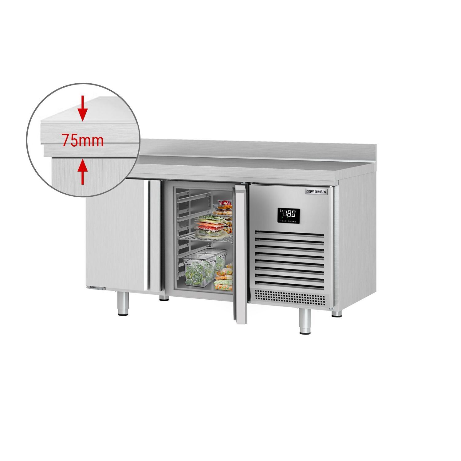 Külmlaud PREMIUM PLUS 1468×700mm, 2 ust