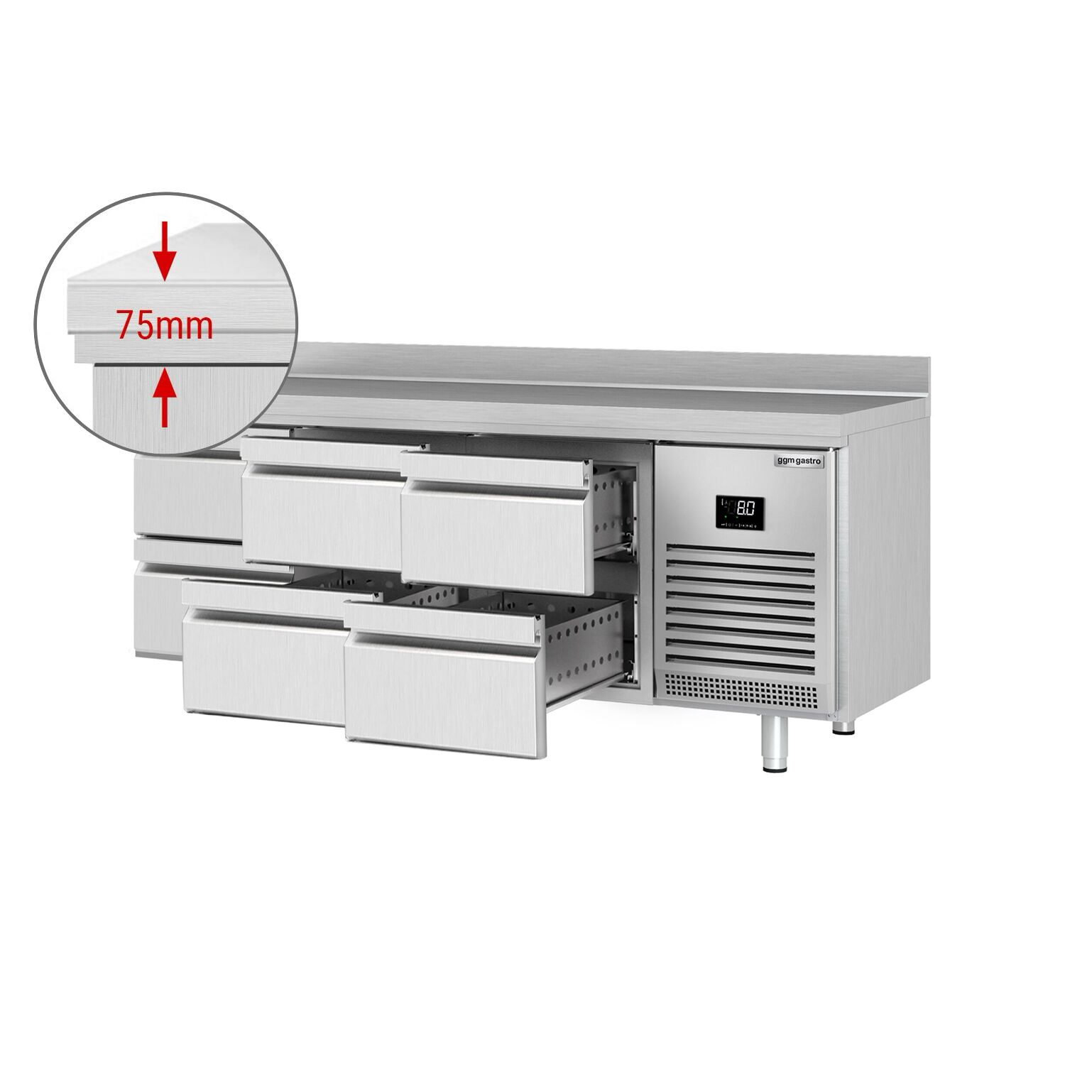 Külmlaud PREMIUM PLUS 1960×600mm, 6 sahtlit