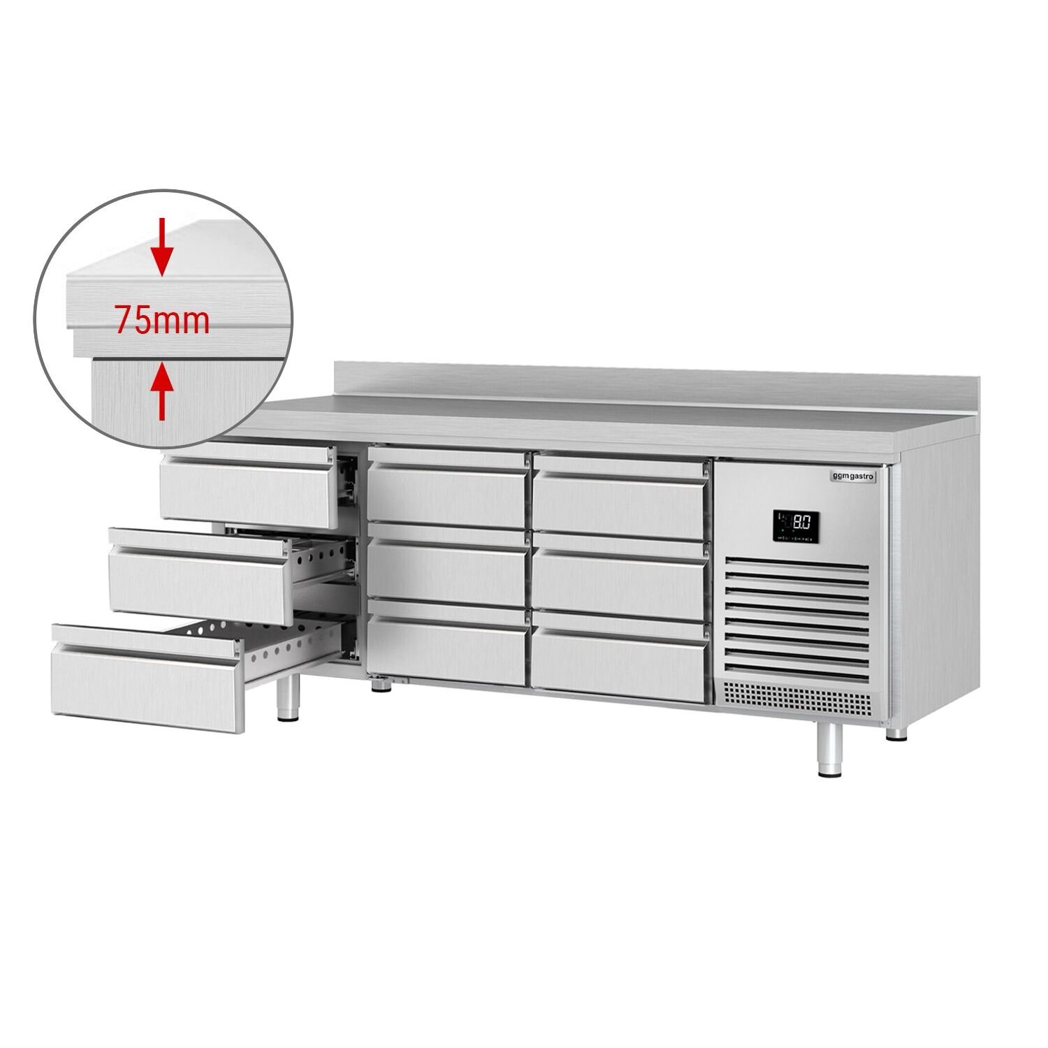 Külmlaud PREMIUM PLUS 1960×600mm, 9 sahtlit