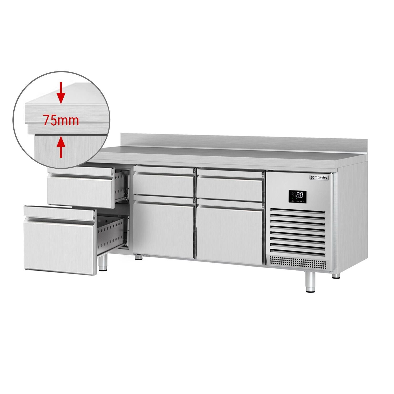 Külmlaud PREMIUM PLUS 1960×600mm, 6 sahtlit