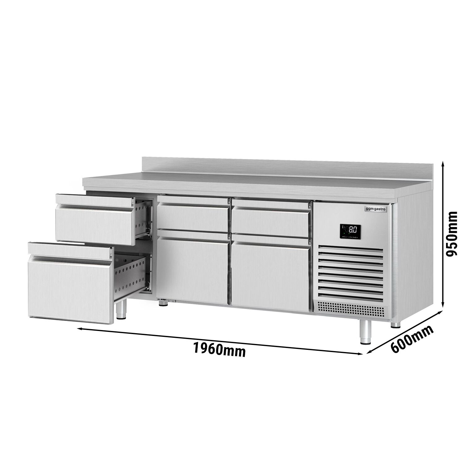 Külmlaud PREMIUM PLUS 1960×600mm, 6 sahtlit