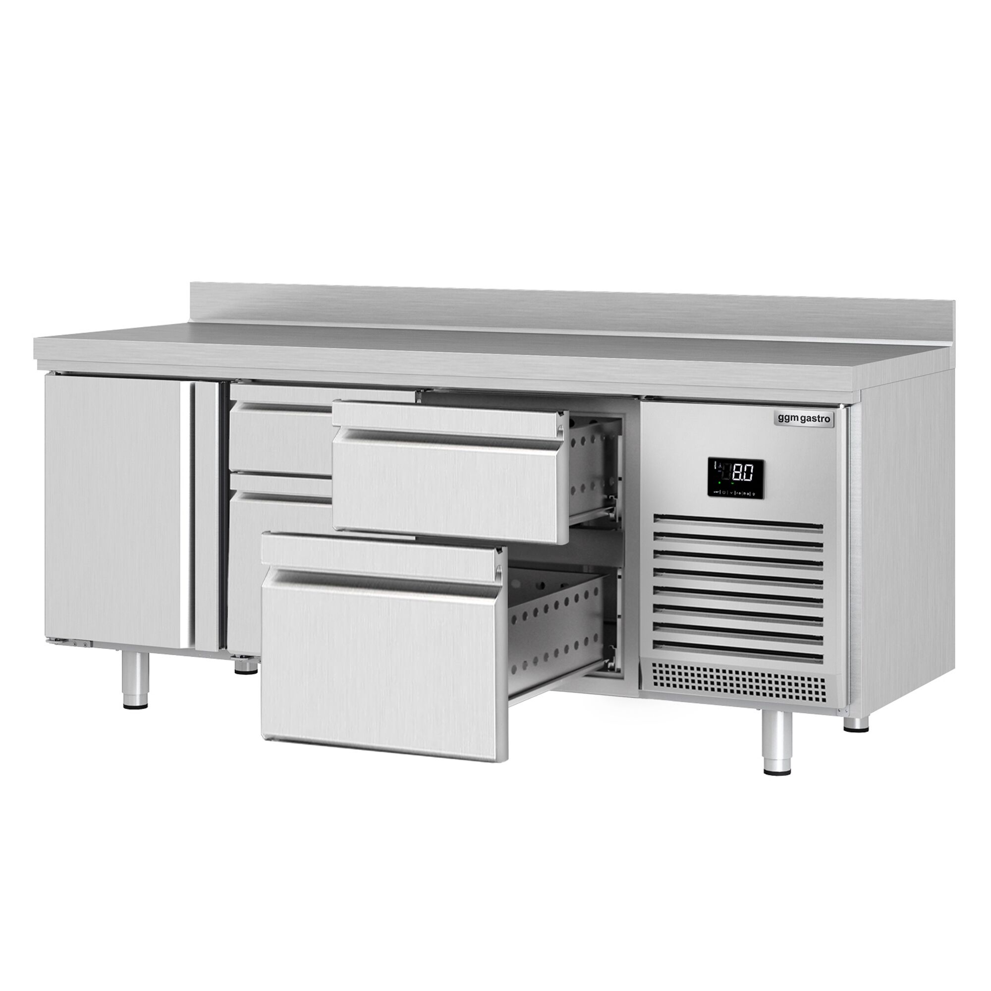 Külmlaud PREMIUM PLUS 1960×600mm, 1 uks ja 4 sahtlit