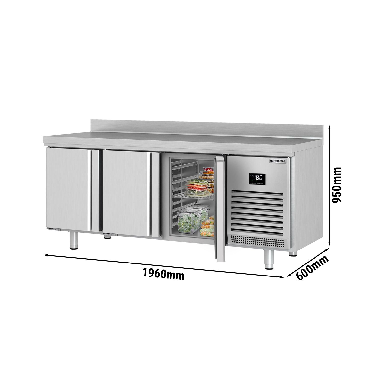 Külmlaud PREMIUM PLUS 1960×600mm, 3 ust