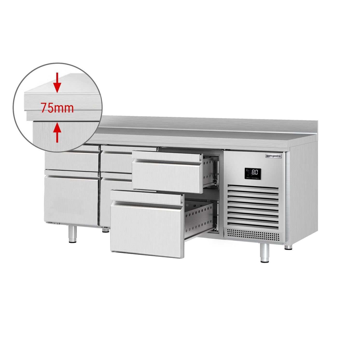 Külmlaud PREMIUM PLUS 1960×700mm, 6 sahtlit