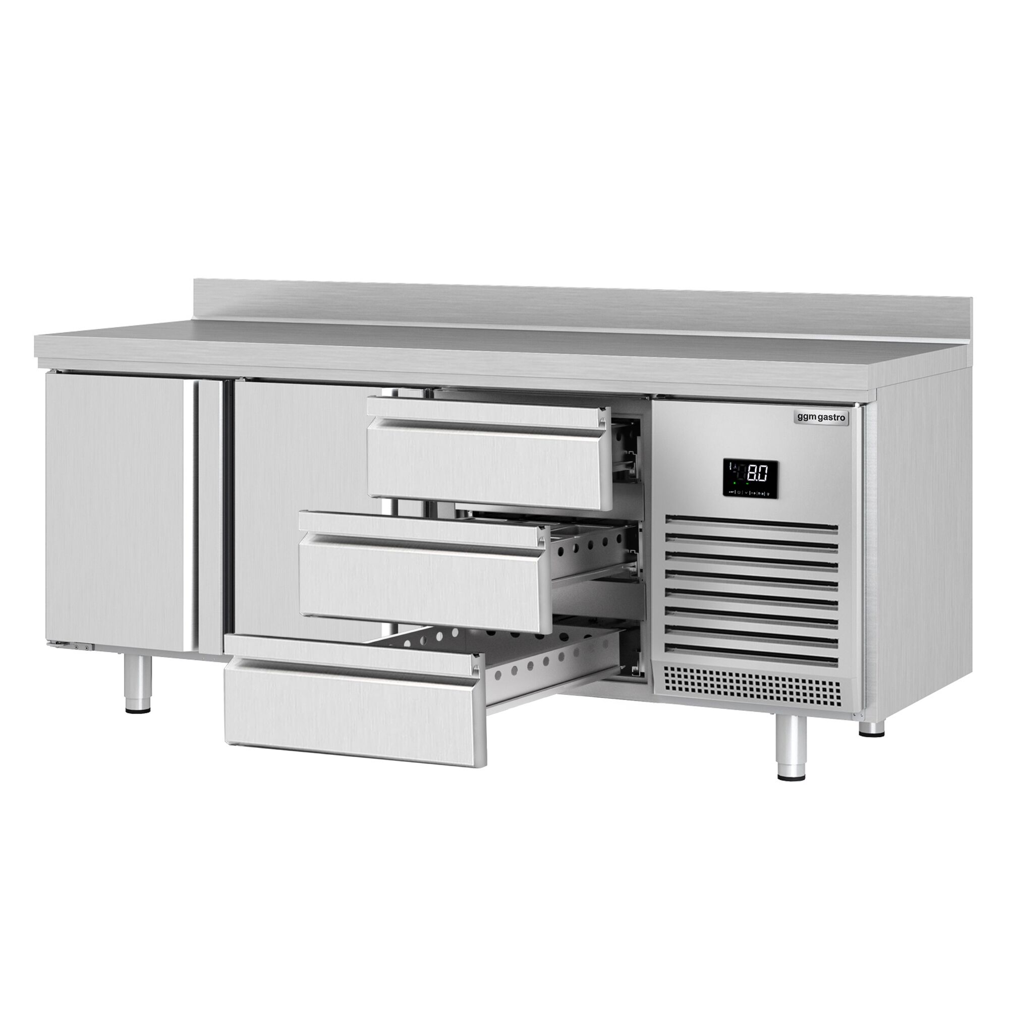 Külmlaud PREMIUM PLUS 1960×700mm, 2 ust ja 3 sahtlit