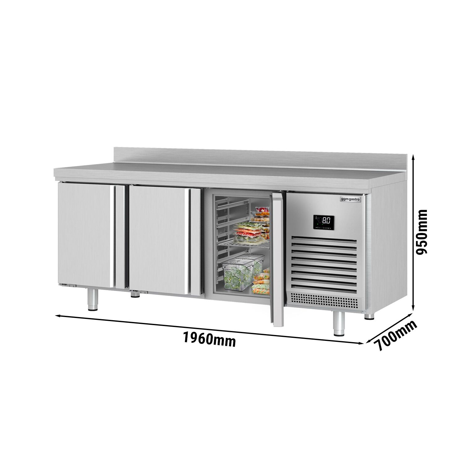 Külmlaud PREMIUM PLUS 1960×700mm, 3 ust
