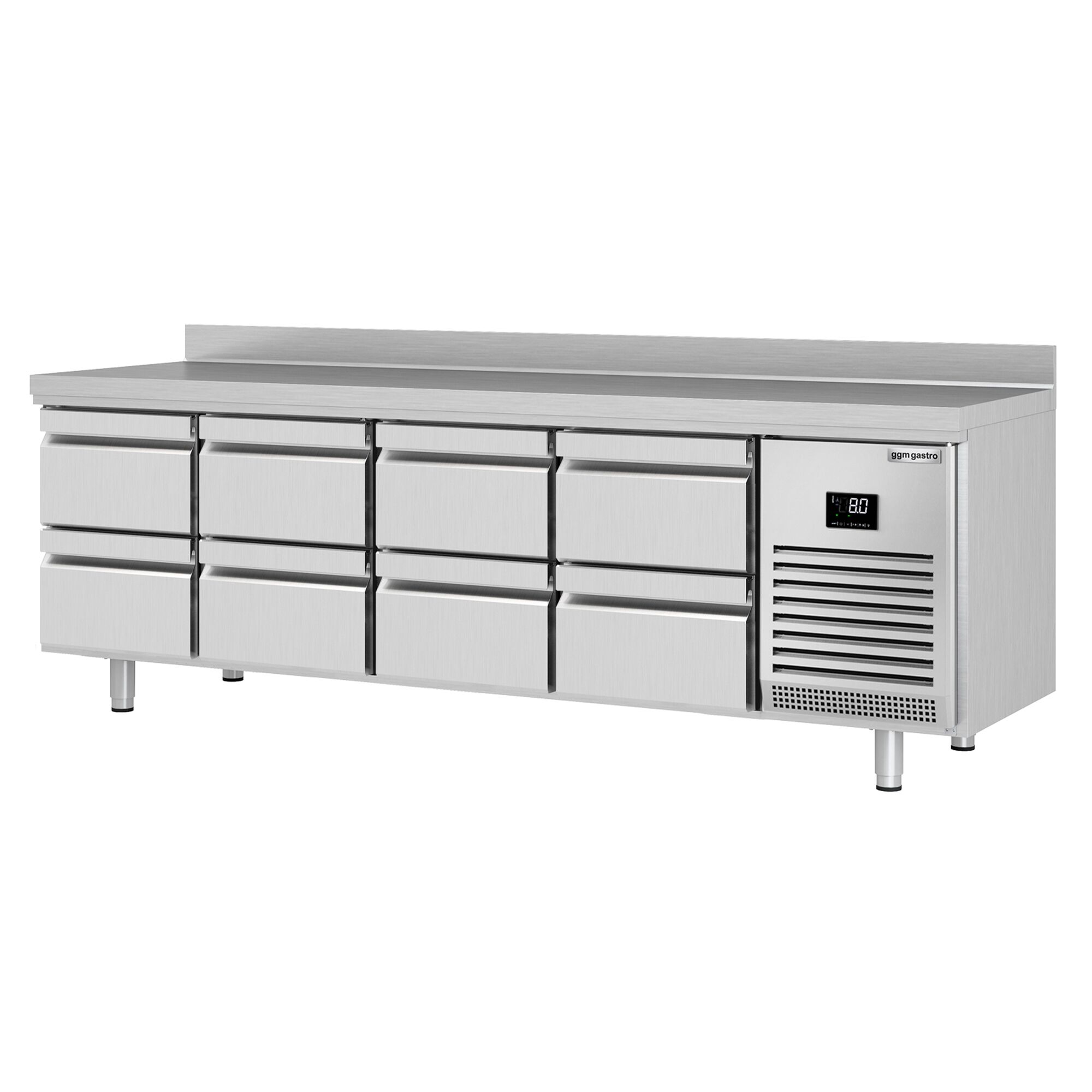Külmlaud 2452×700mm, 8 sahtlit