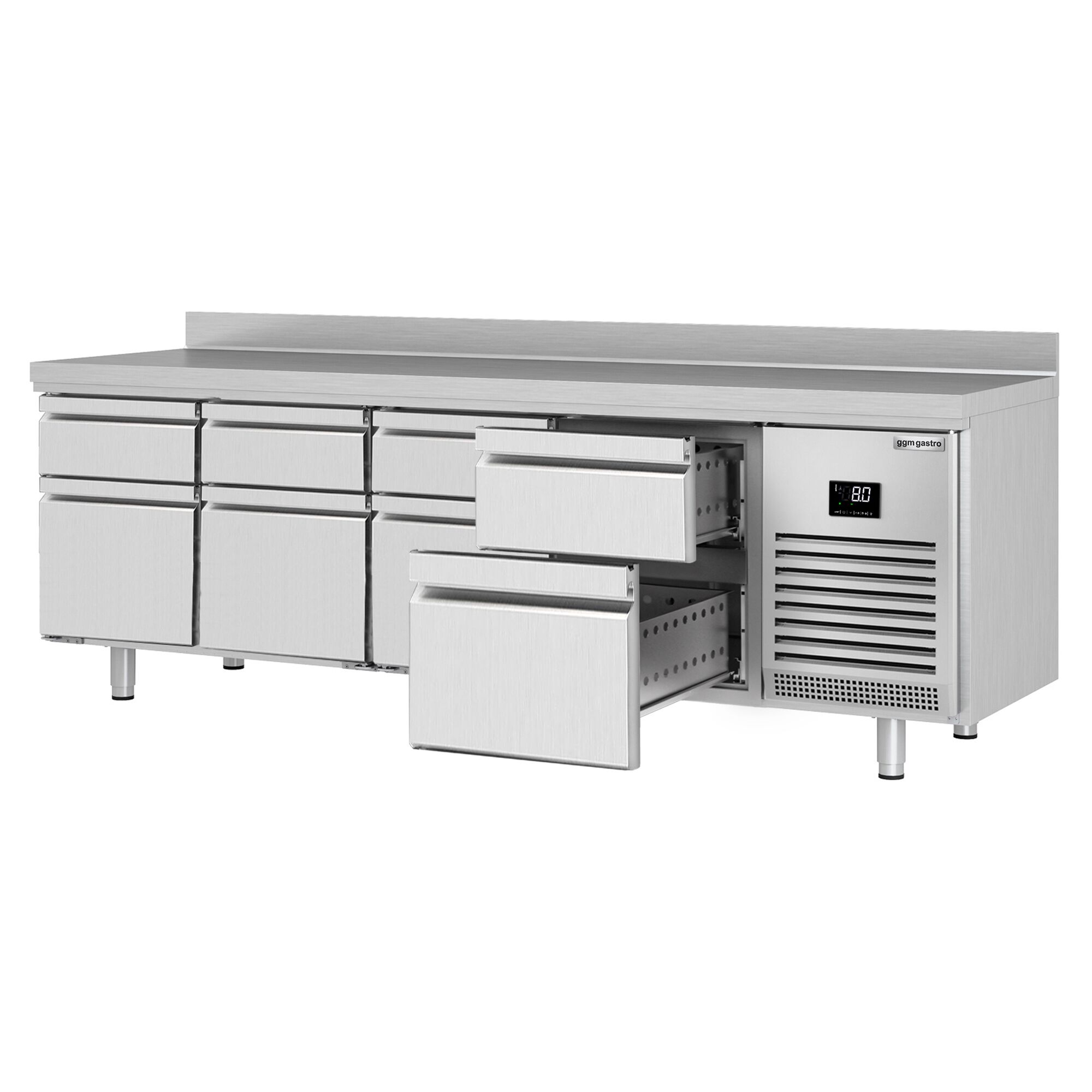 Külmlaud 2452×700mm, 8 sahtlit