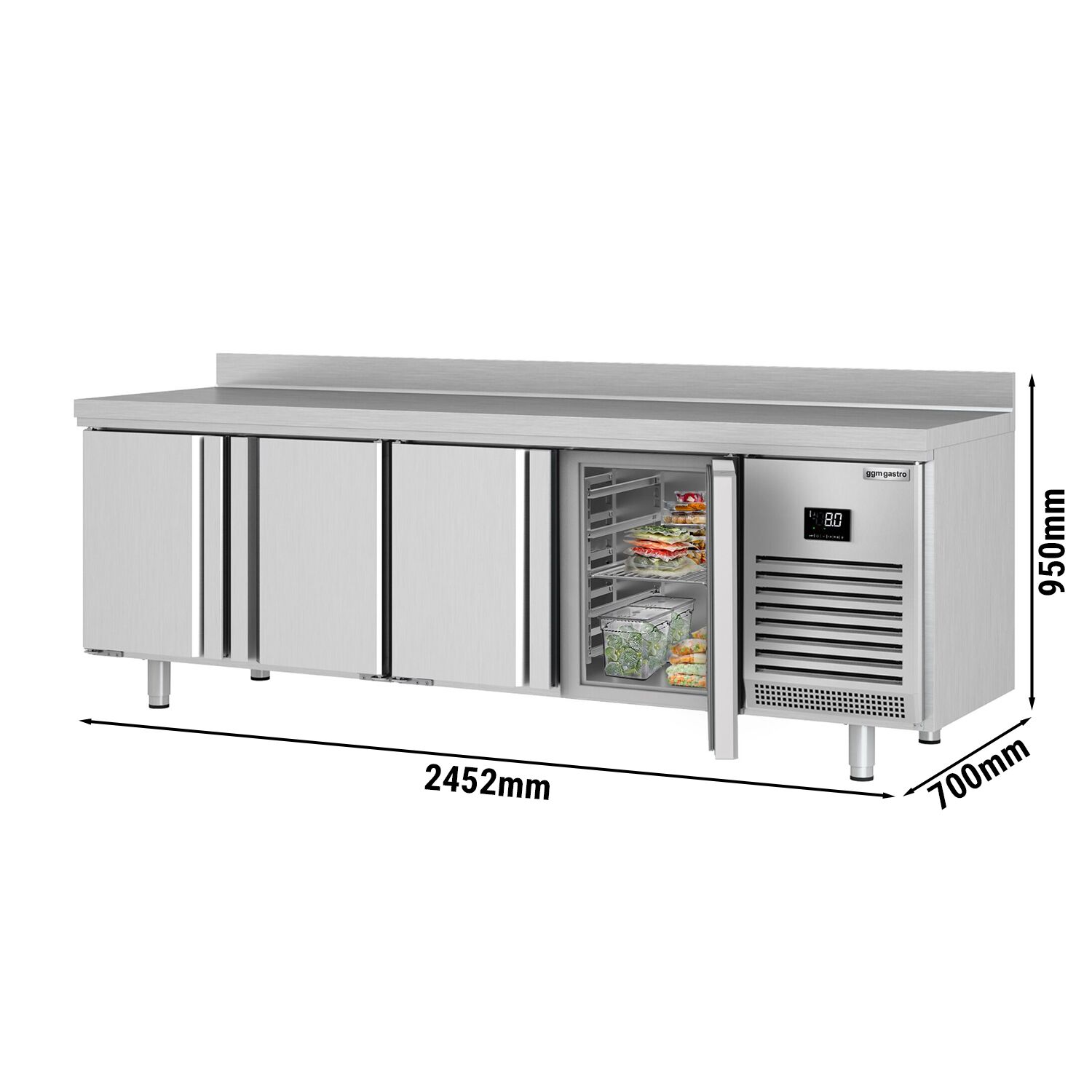 Külmlaud 2452×700mm, 4 ust