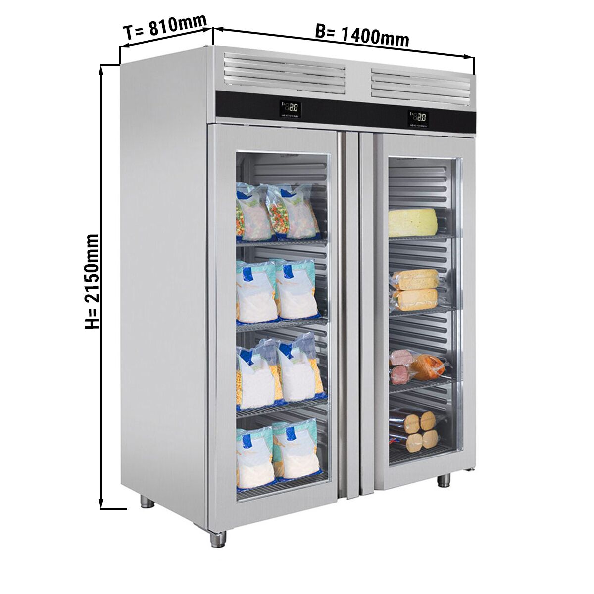 Külmik-sügavkülmik 1400L PREMIUM
