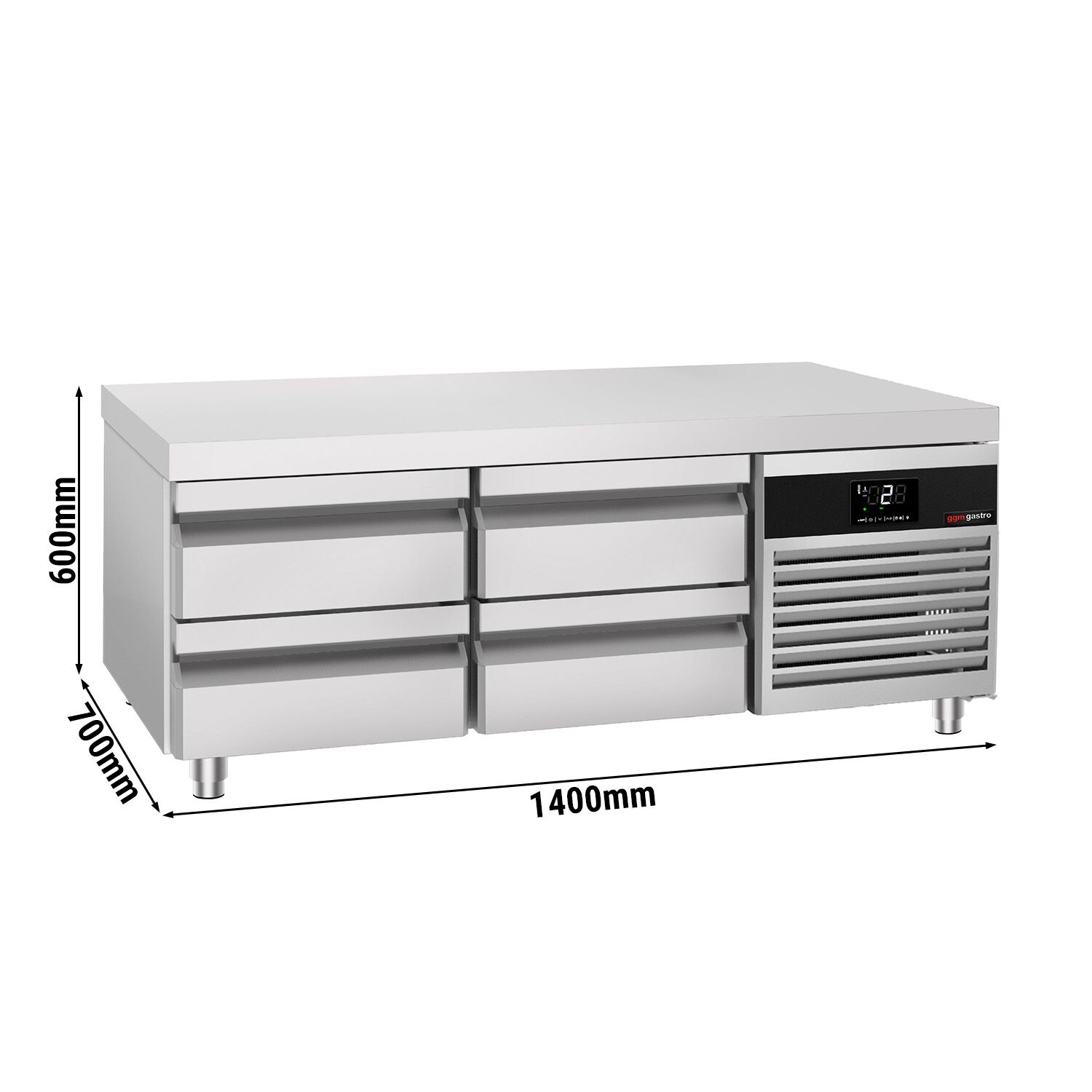 Külmlaud 1400mm, 4 sahtlit