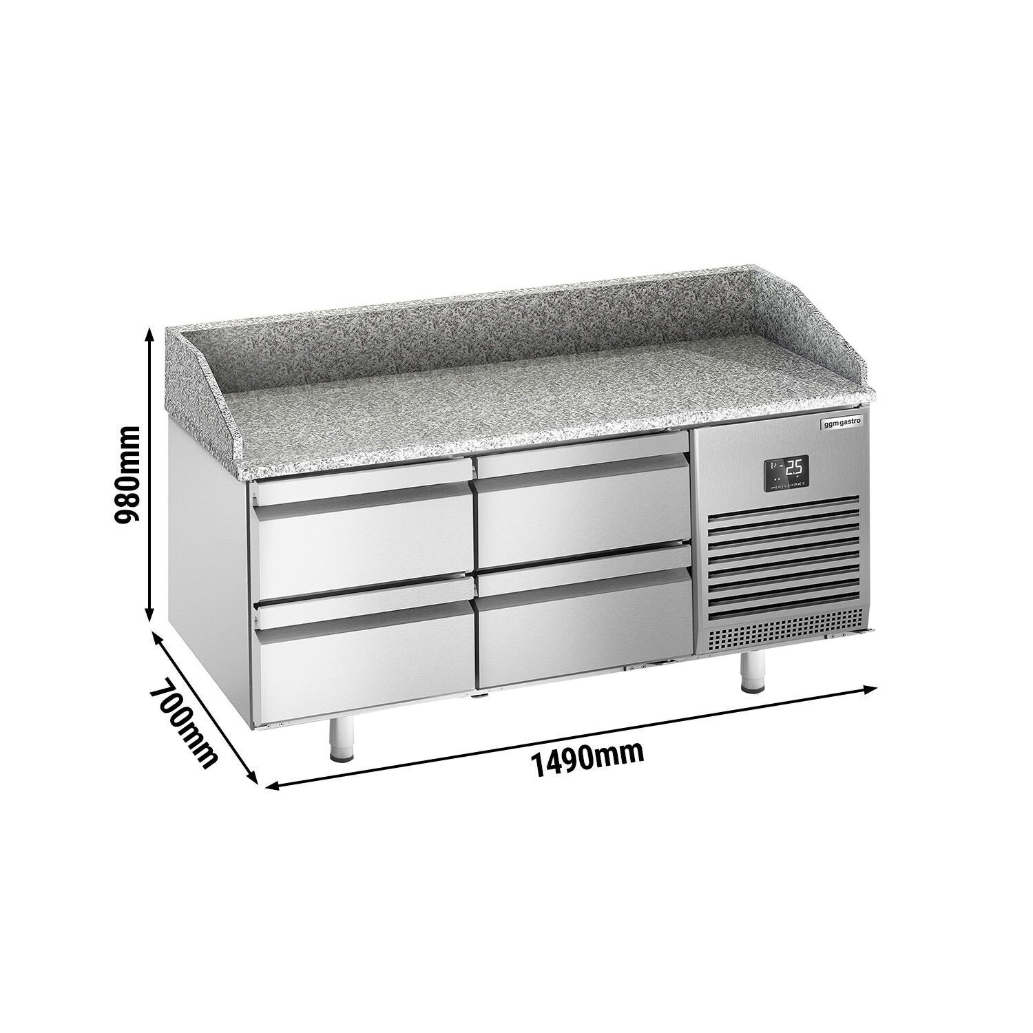 Pitsa ettevalmistuslaud 1490×700mm