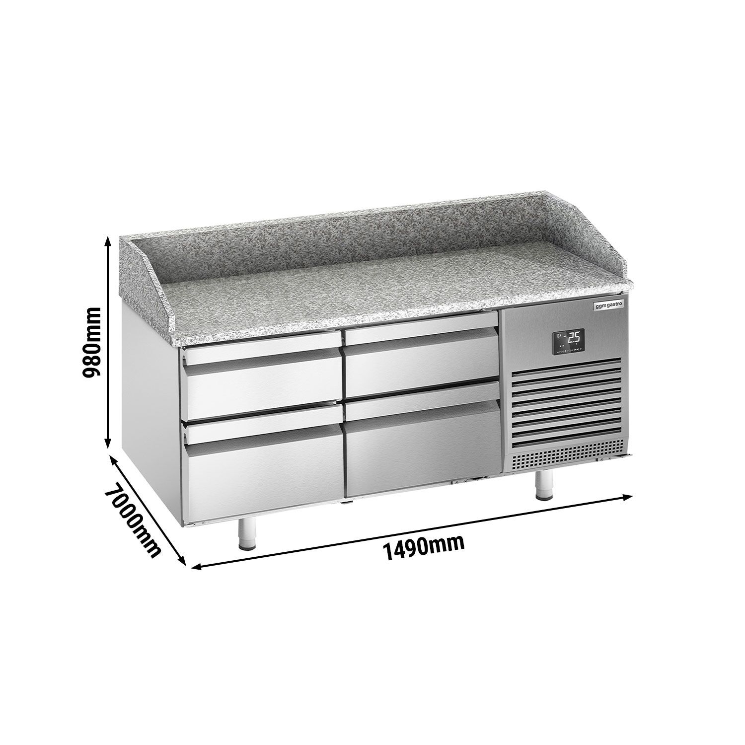 Pitsa ettevalmistuslaud 1490×700mm