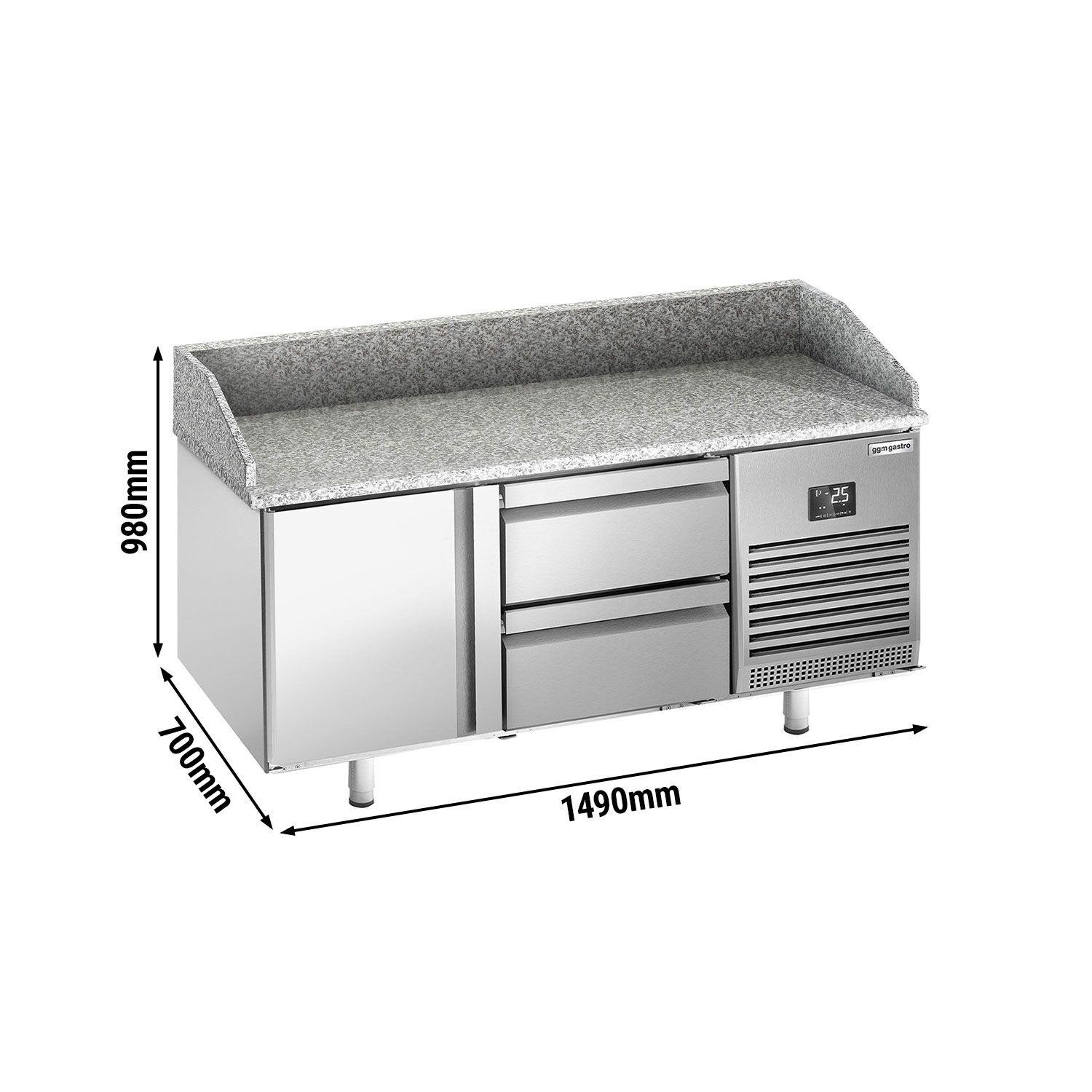 Pitsa ettevalmistuslaud 1490×700mm