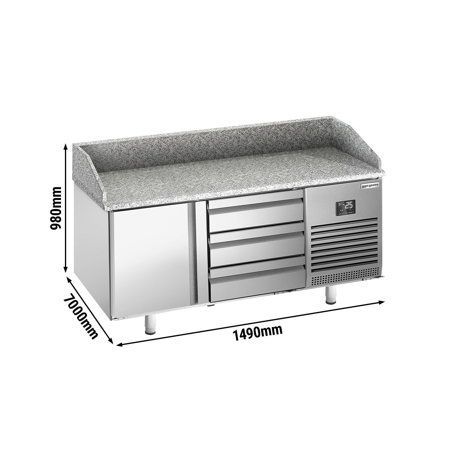 Pitsa ettevalmistuslaud 1490×700mm