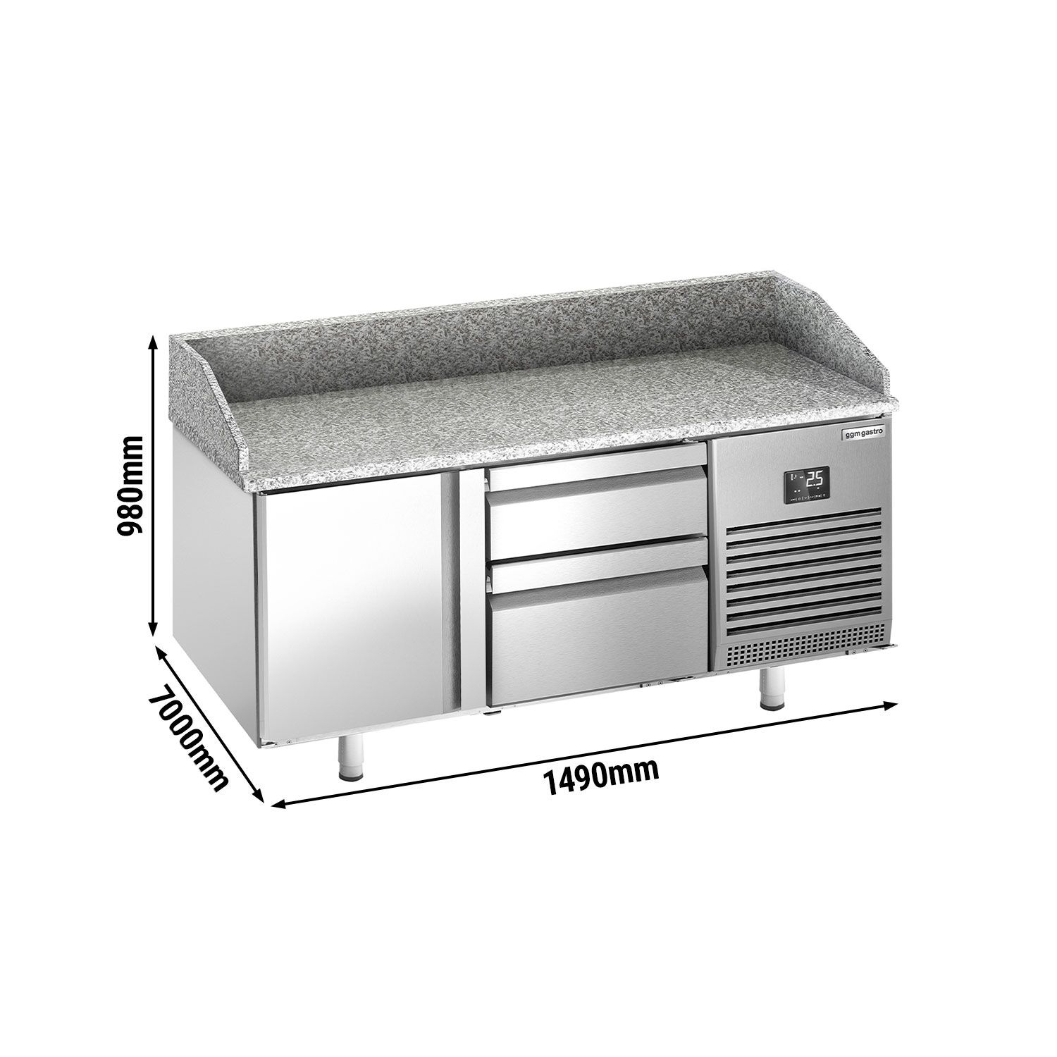 Pitsa ettevalmistuslaud 1490×700mm