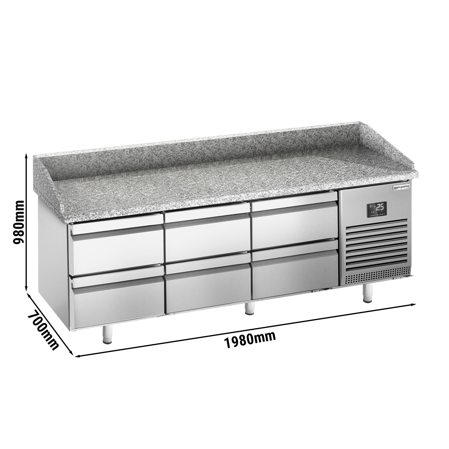 Pitsa ettevalmistuslaud 1980×700mm