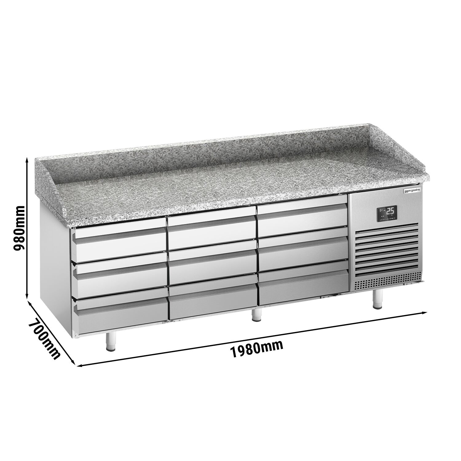 Pitsa ettevalmistuslaud 1980×700mm