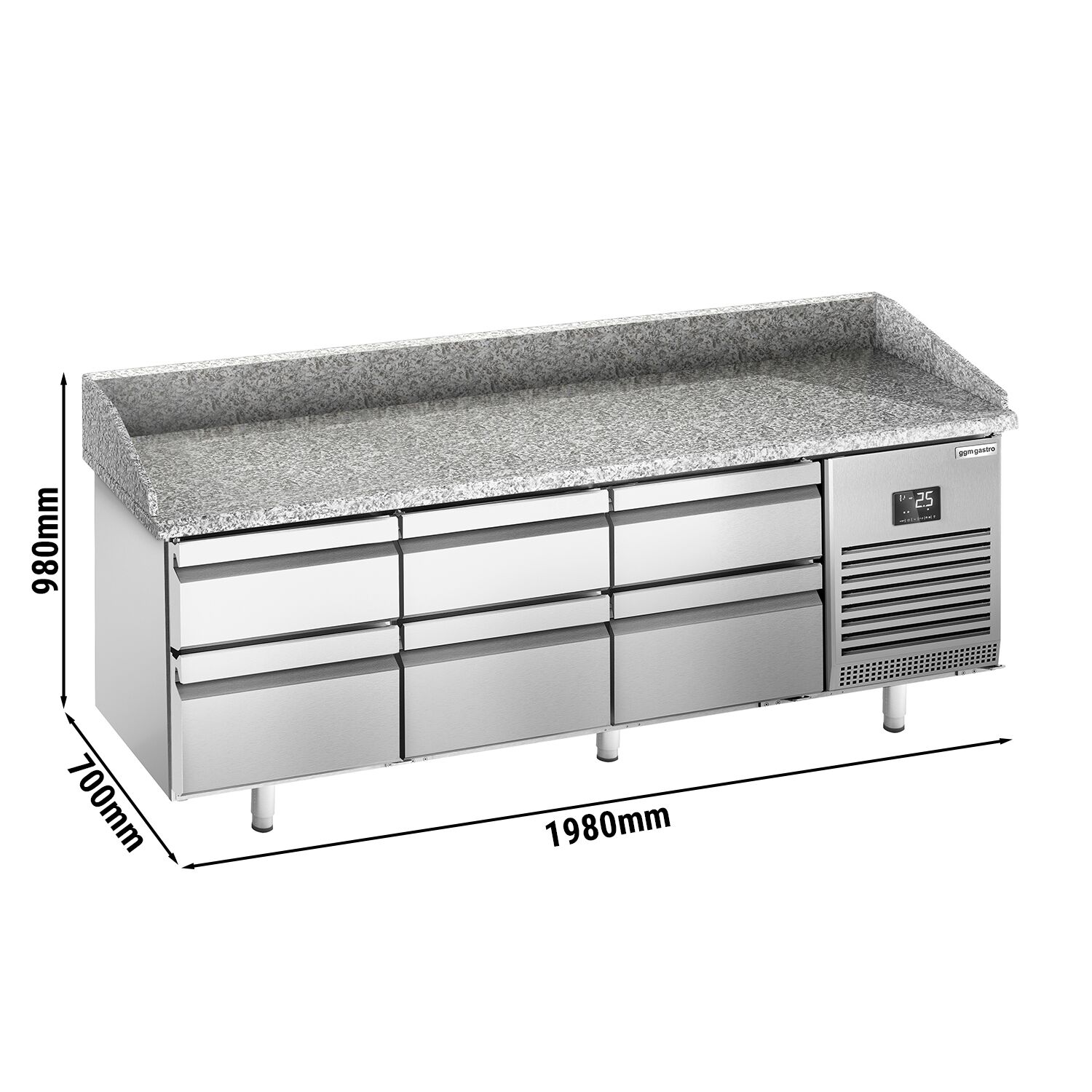 Pitsa ettevalmistuslaud 1980×700mm