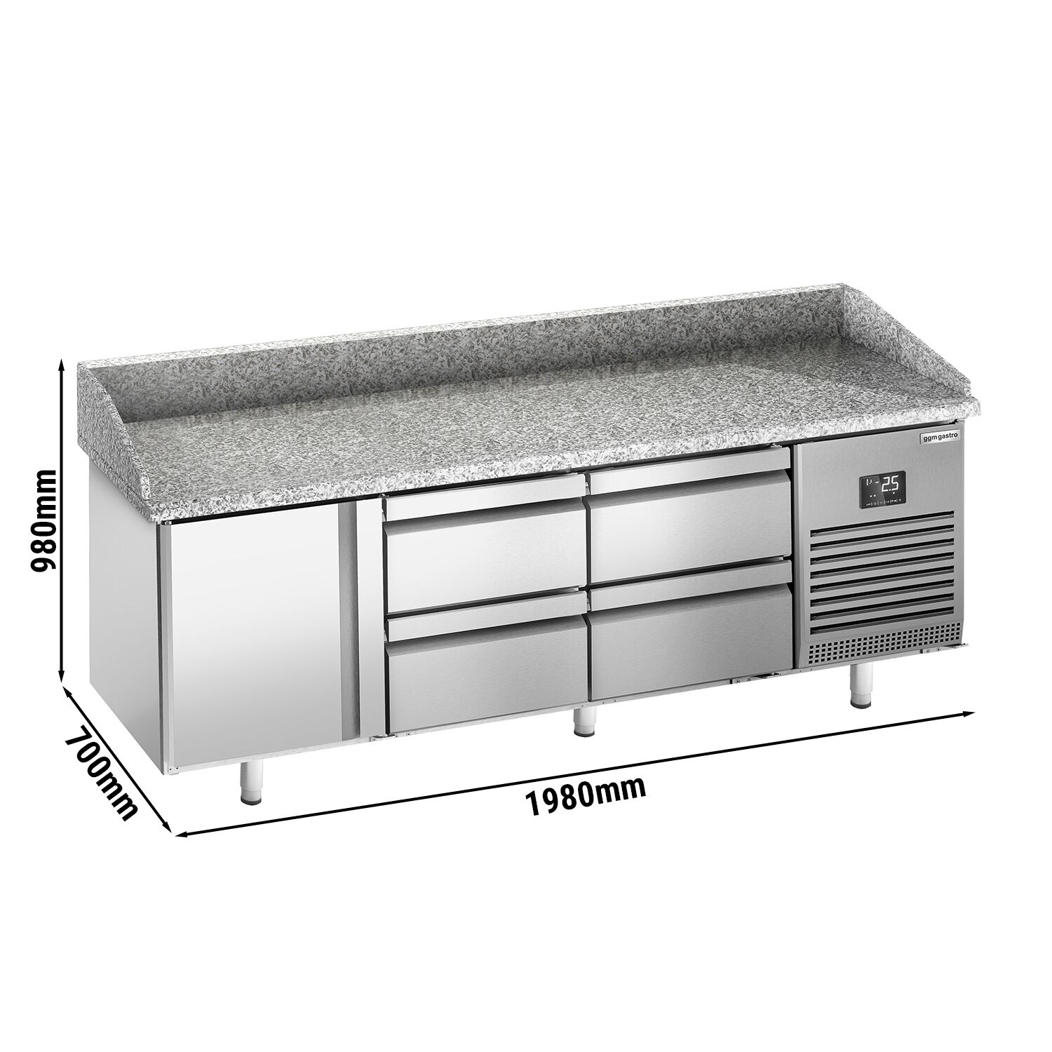 Pitsa ettevalmistuslaud 1980×700mm