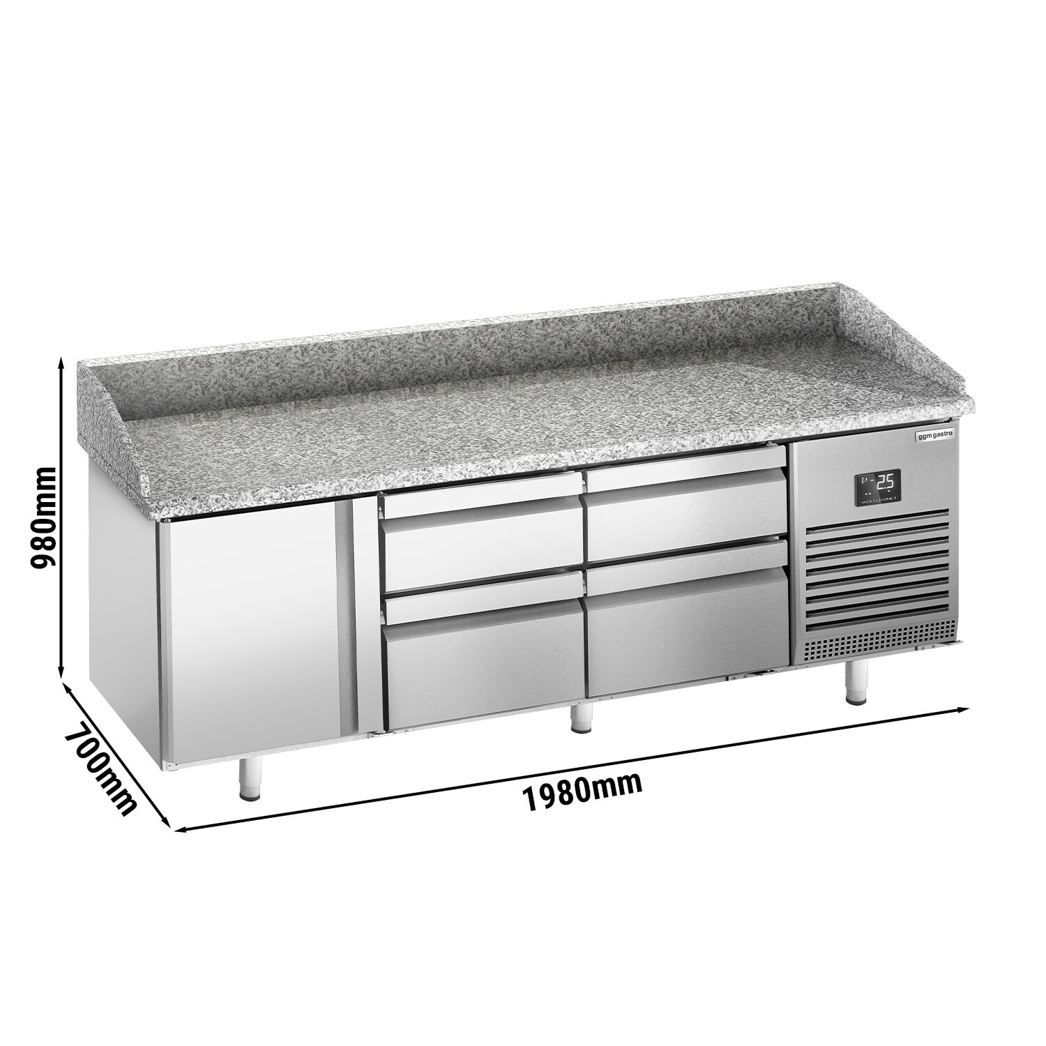 Pitsa ettevalmistuslaud 1980×700mm