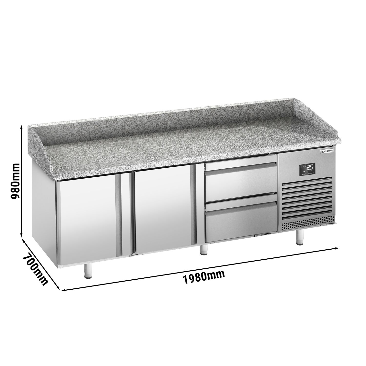 Pitsa ettevalmistuslaud 1980×700mm