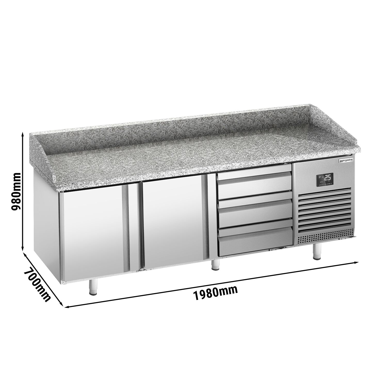 Pitsa ettevalmistuslaud 1980×1139mm