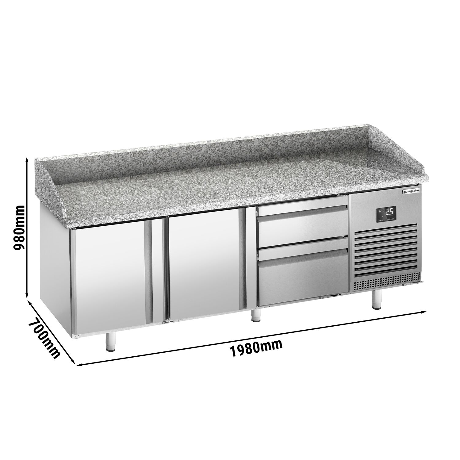 Pitsa ettevalmistuslaud 1980×700mm