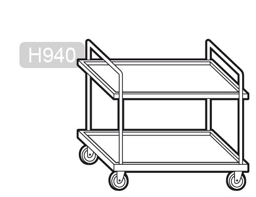 Serveerimiskäru 2 riiulit, 1200 × 600 mm