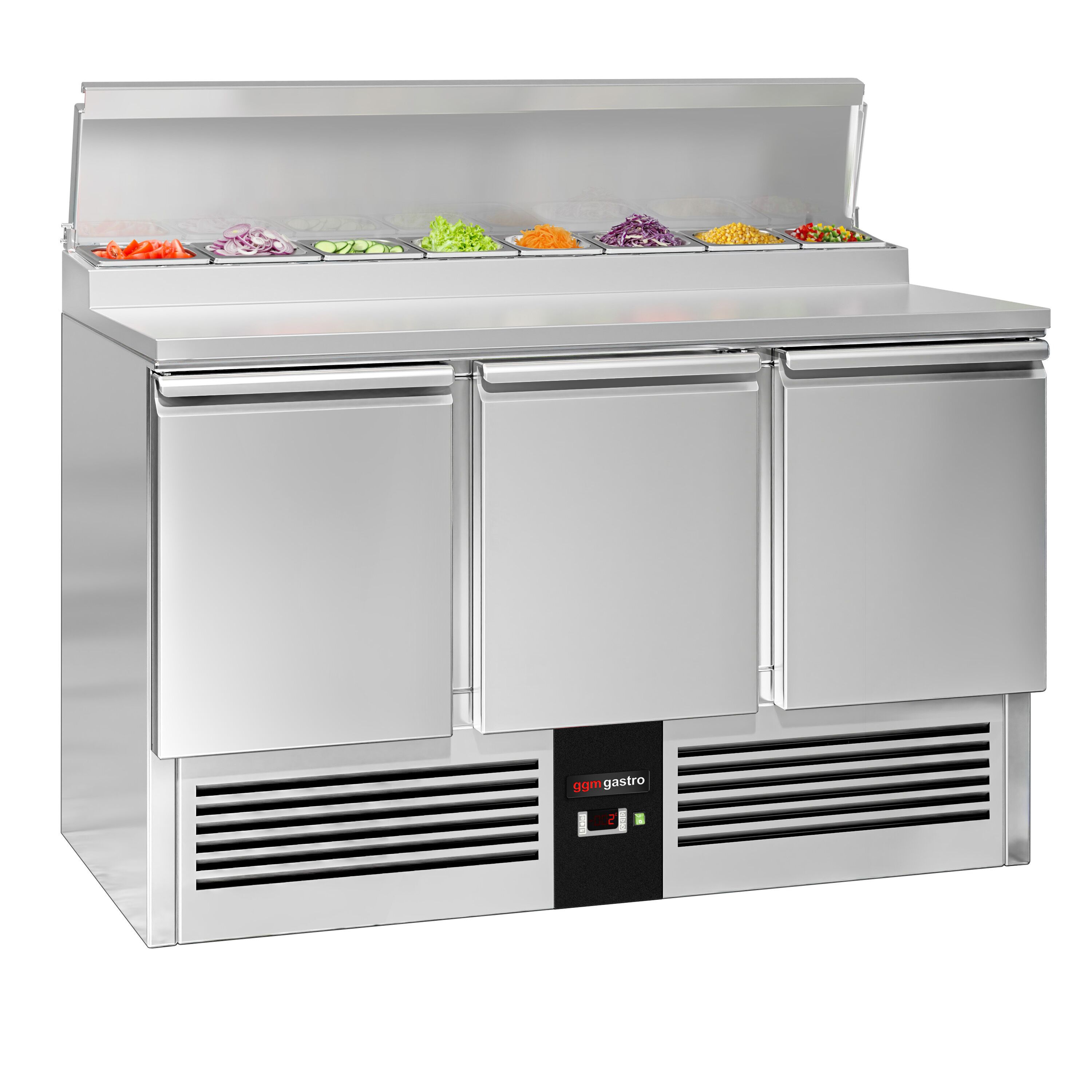 Salatileti ettevalmistuslaud Mini PREMIUM, 1368mm, 3 ust